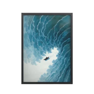 Through the Wave’s Eye – Ukiyo-e Wall Art Print – Framed Poster