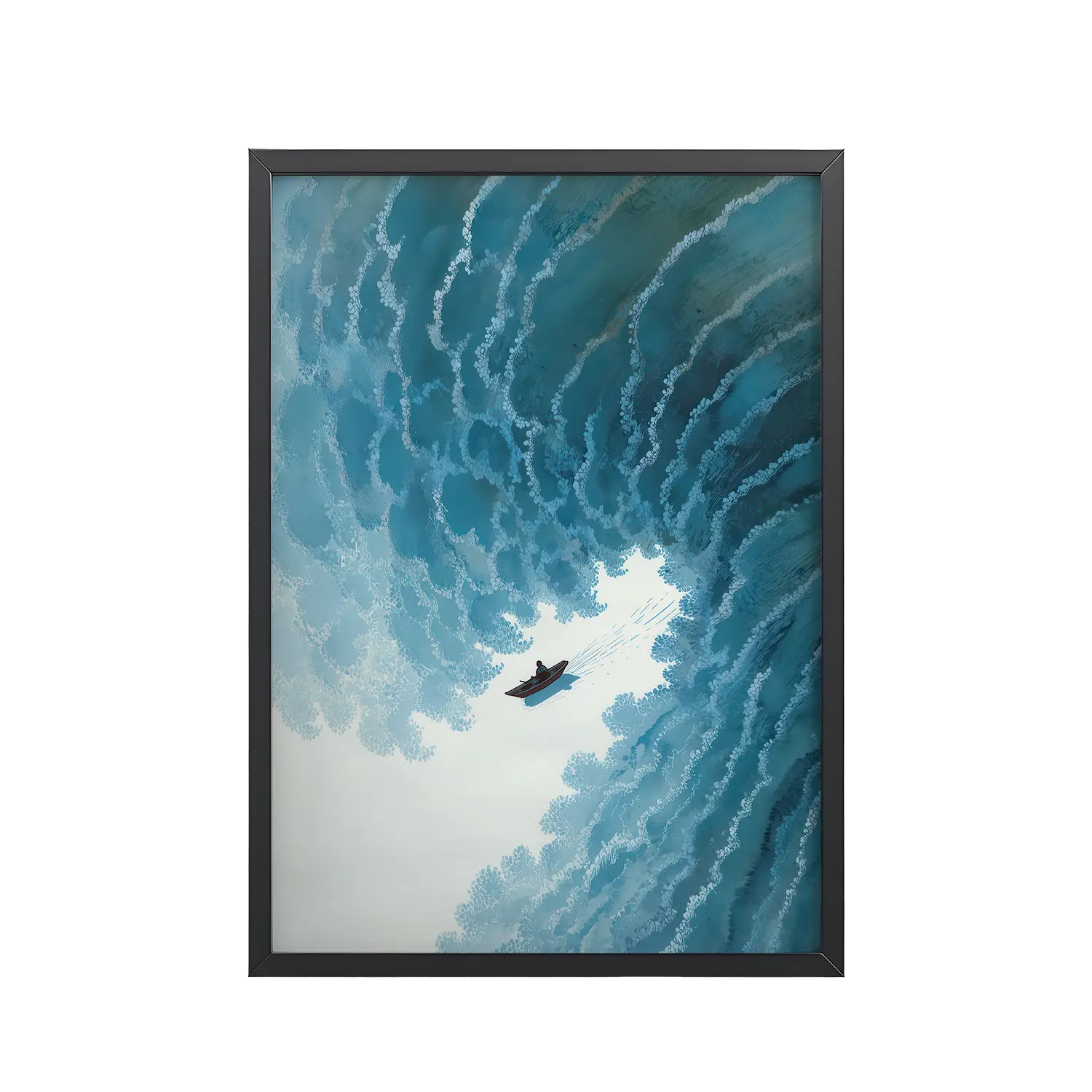 Through the Wave’s Eye – Ukiyo-e Wall Art Print – Framed Poster