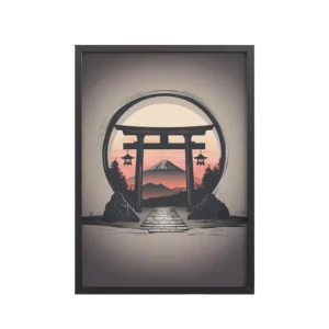 Torii View Fuji – Ukiyo-e Wall Art Print – Framed Poster