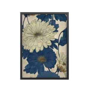 Chrysanthemum Field — Botanical Wall Art — Framed Poster