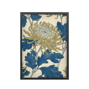 Chrysanthemum Pattern — Botanical Wall Art — Framed Poster