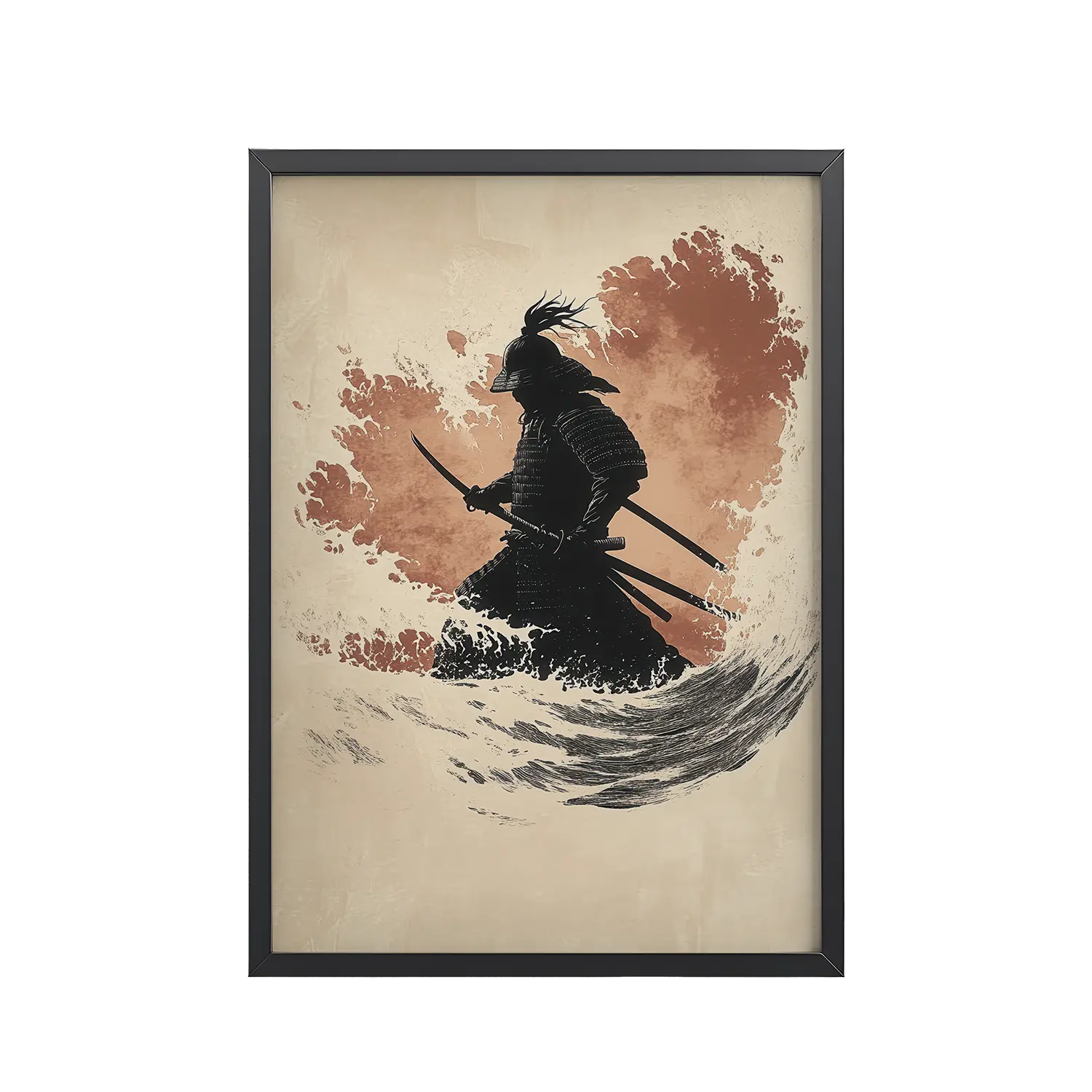 Crimson Guard – Samurai Against The Rising Spray Wall Decor – Framed Poster