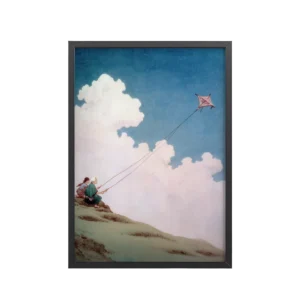 Flying Lessons in the Sky – Ukiyo-e Wall Art Print – Framed Poster