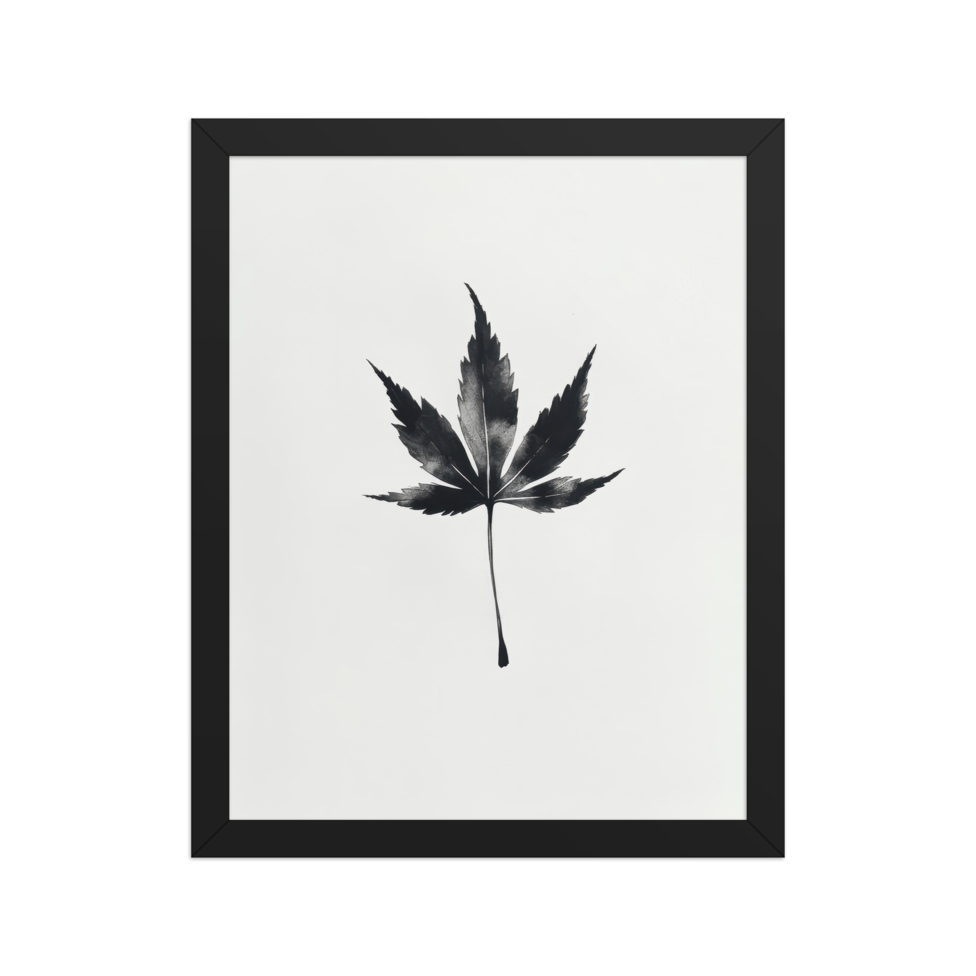 Ink Maple — Minimal Black Maple Leaf Wall Art — Framed Poster - Image 4
