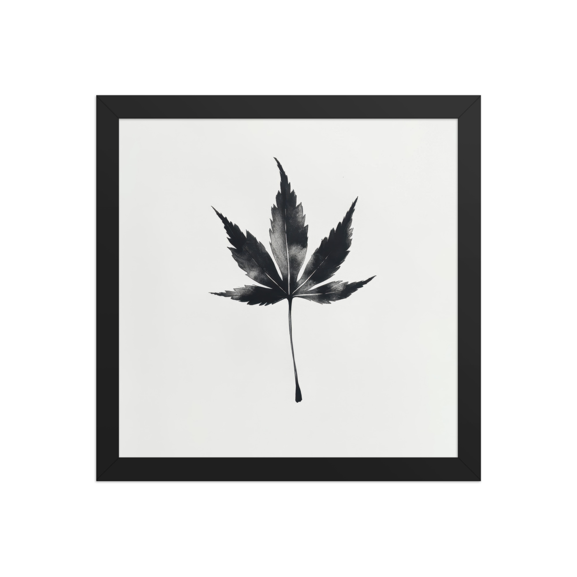 Ink Maple — Minimal Black Maple Leaf Wall Art — Framed Poster - Image 5