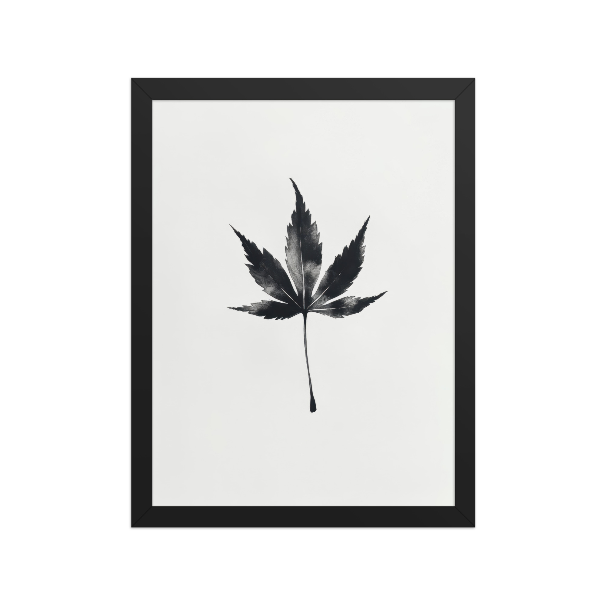 Ink Maple — Minimal Black Maple Leaf Wall Art — Framed Poster - Image 6