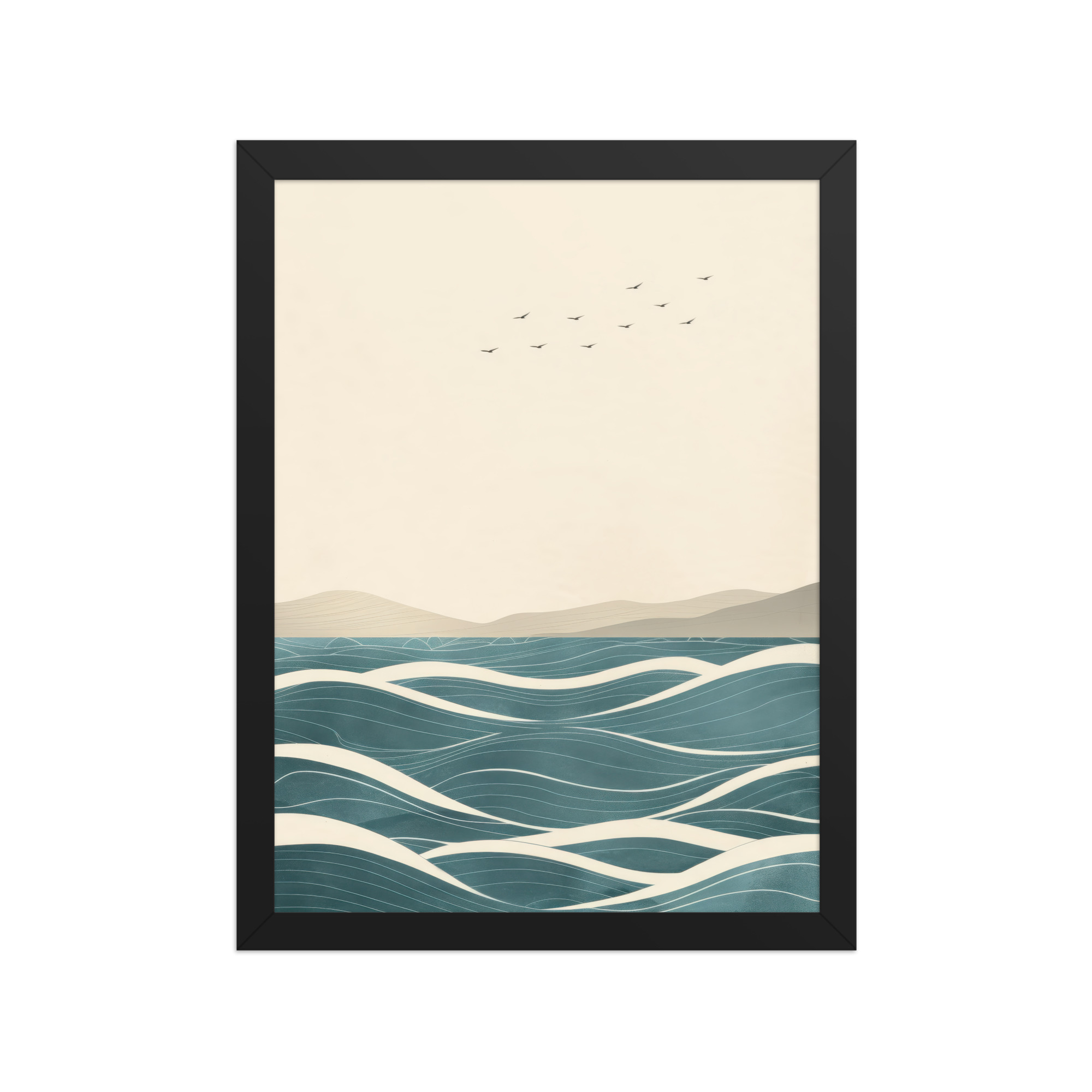 Still Horizons II — Japandi Ocean Minimalist Wall Art — Framed Poster - Image 4