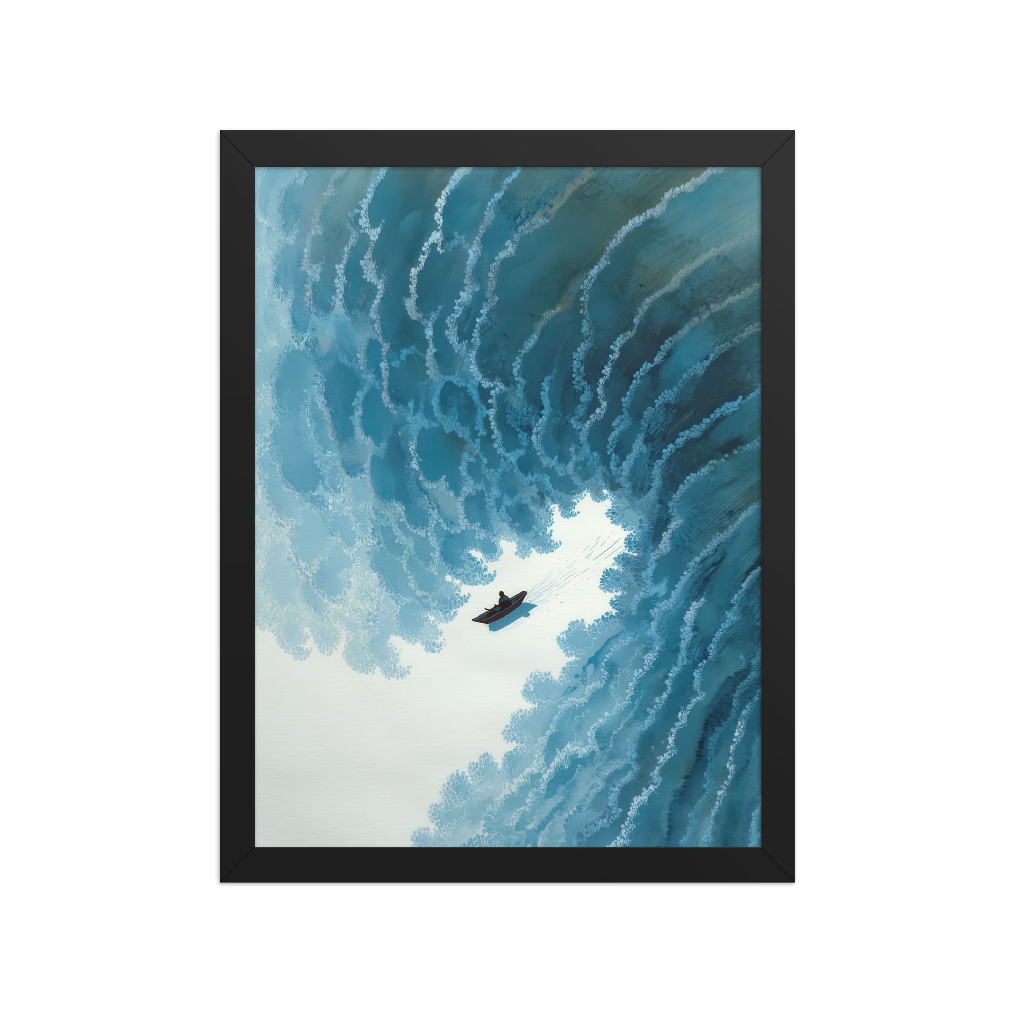 Through the Wave’s Eye – Ukiyo-e Wall Art Print – Framed Poster - Image 4
