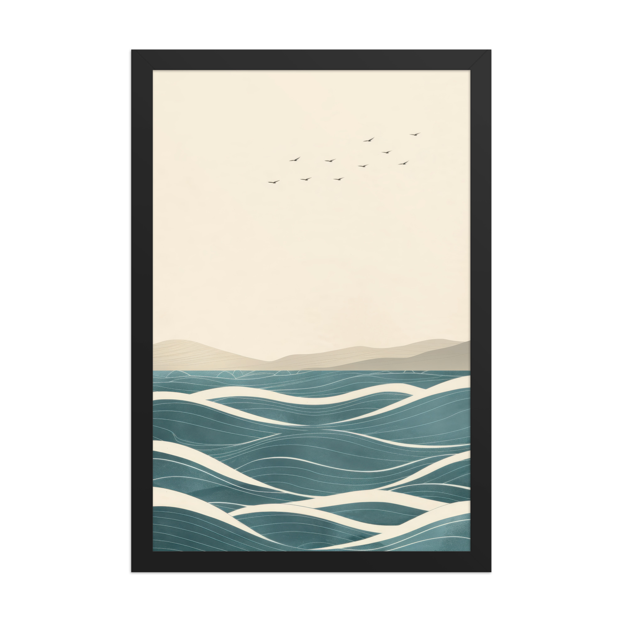 Still Horizons II — Japandi Ocean Minimalist Wall Art — Framed Poster - Image 5