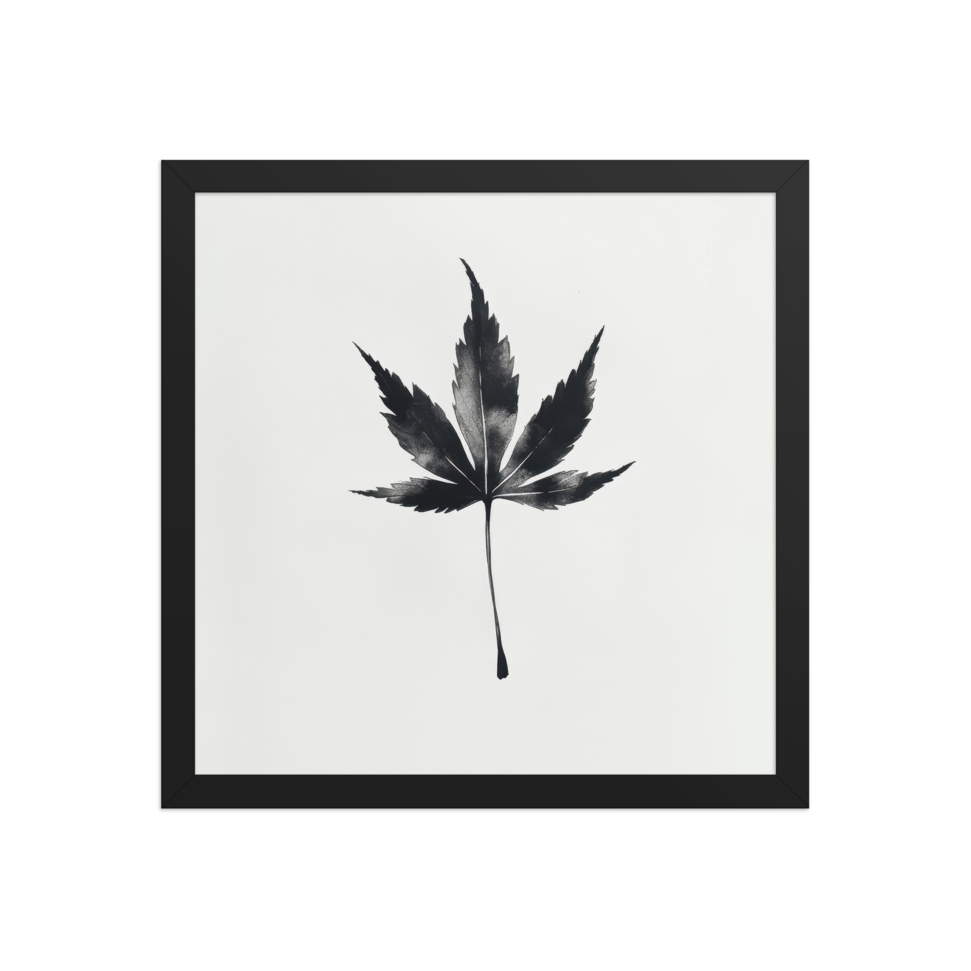 Ink Maple — Minimal Black Maple Leaf Wall Art — Framed Poster - Image 8