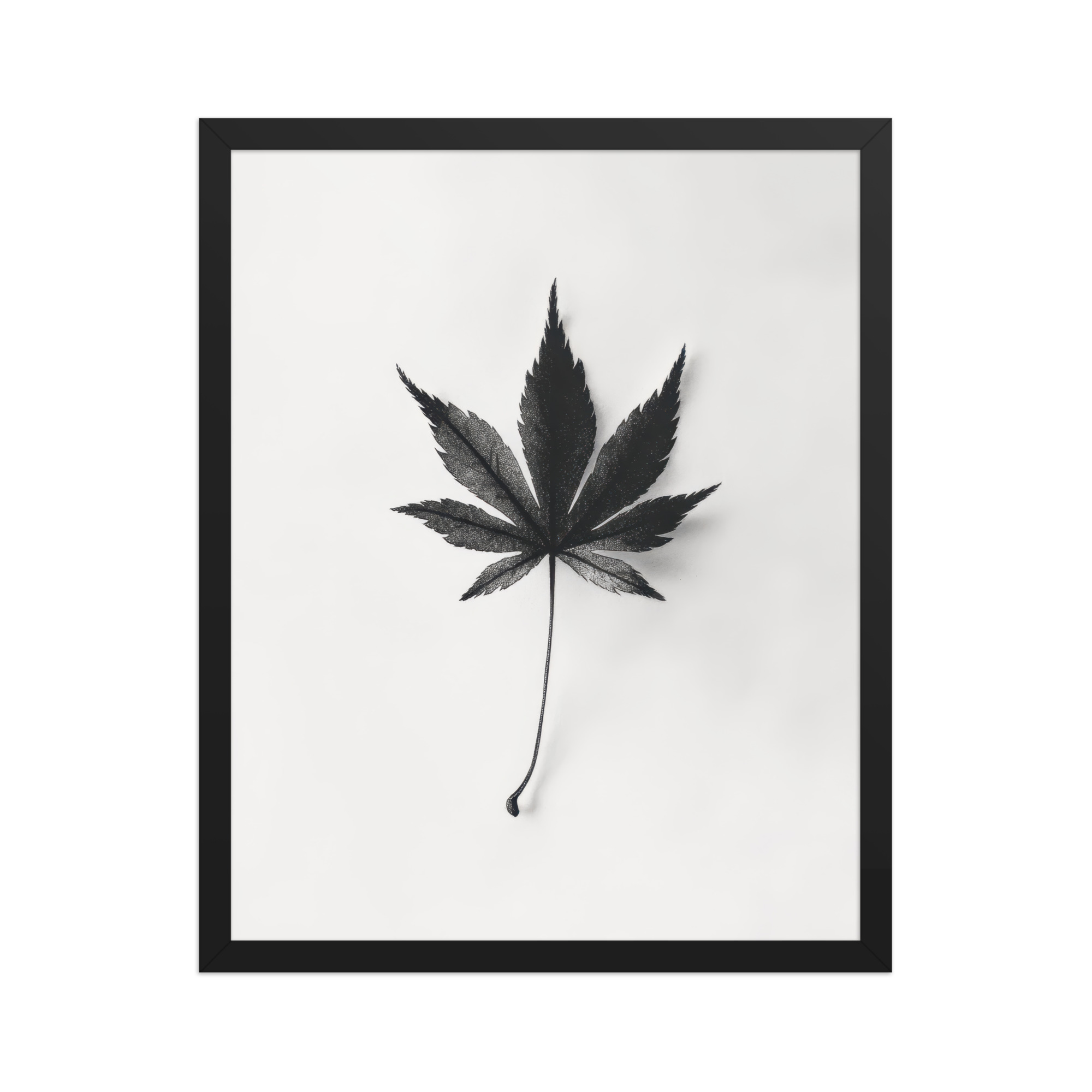 Botanical Balance — Minimal Leaf Wall Decor — Framed Poster - Image 6