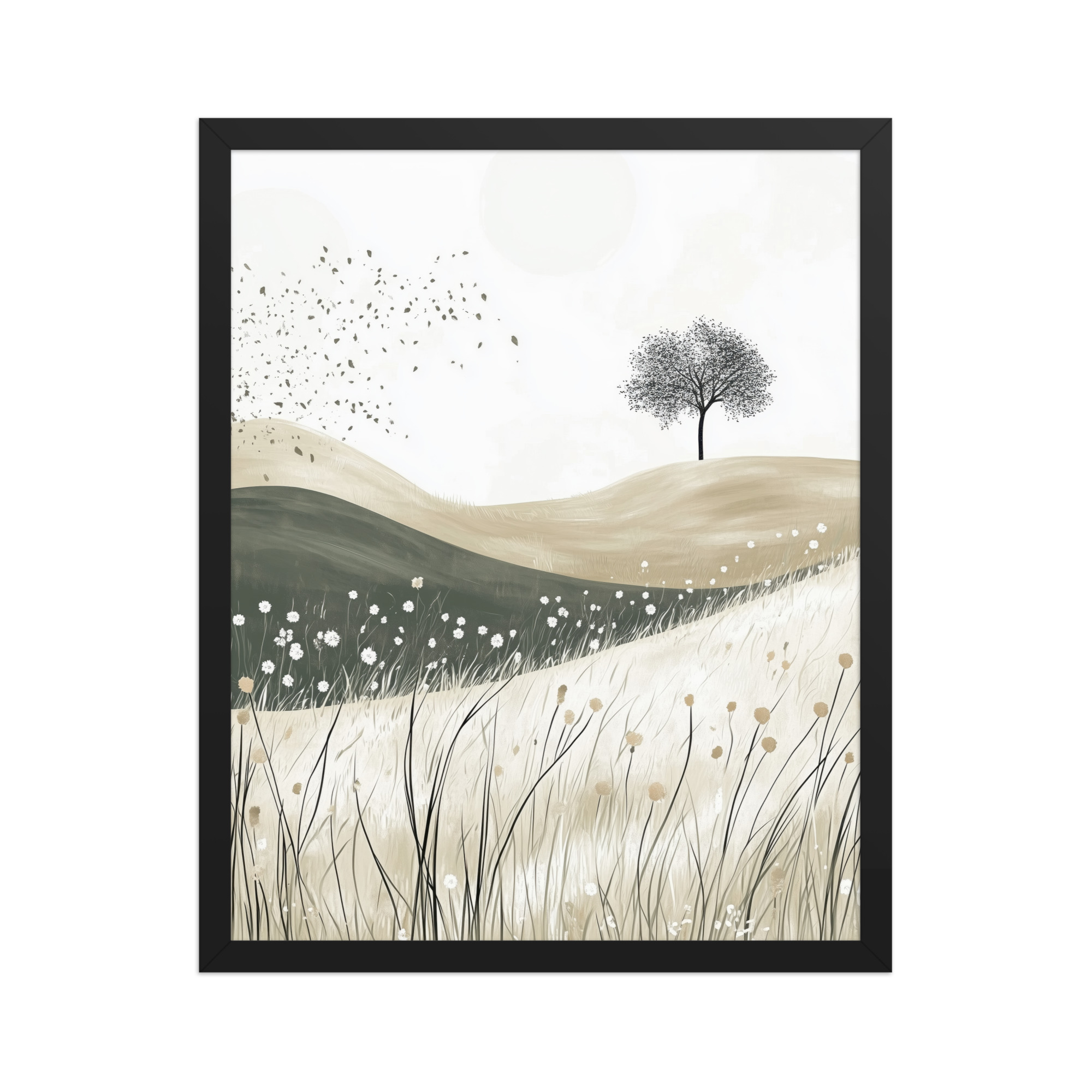 Still Horizons — Neutral Minimalist Landscape Wall Art — Framed Poster - Image 5