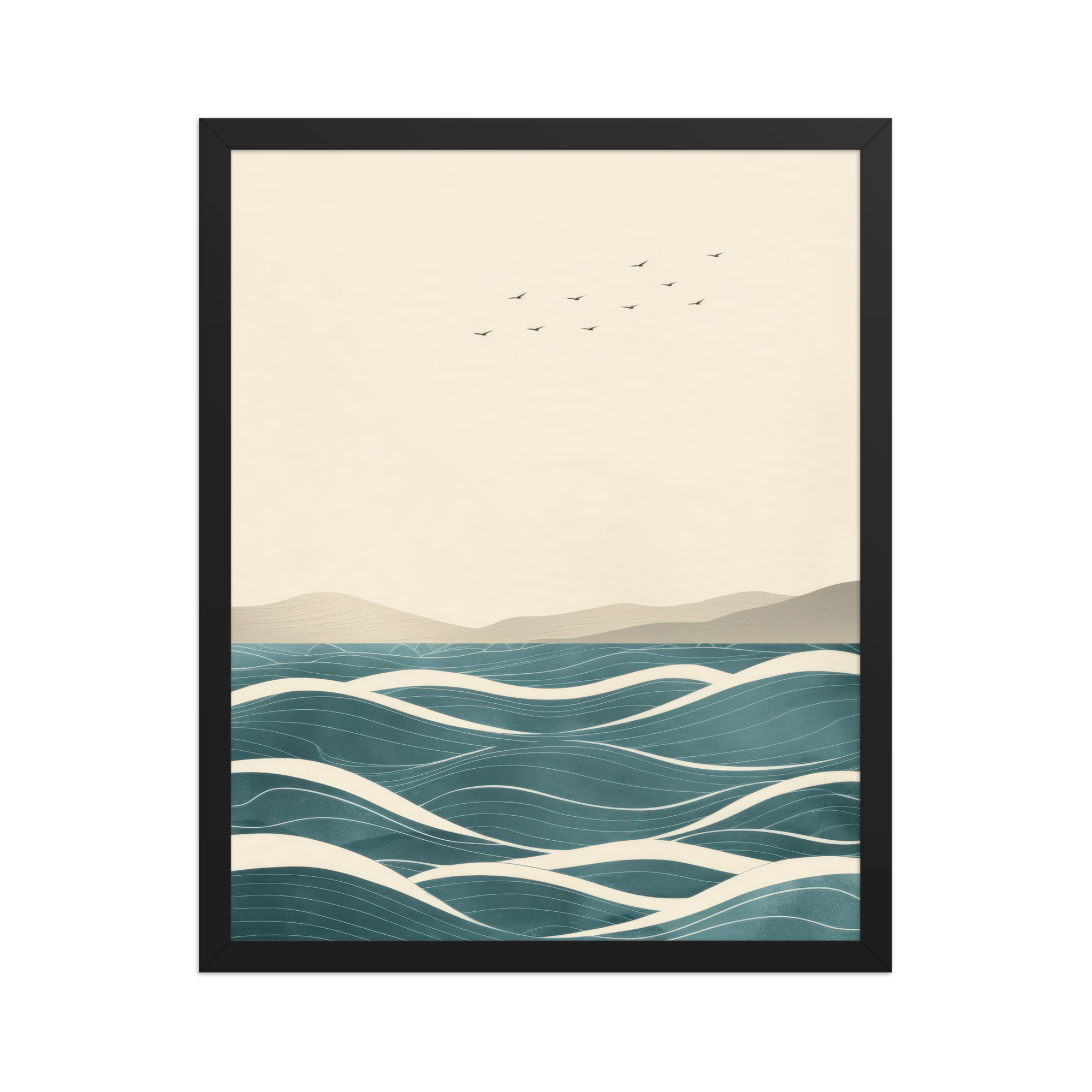 Still Horizons II — Japandi Ocean Minimalist Wall Art — Framed Poster - Image 6