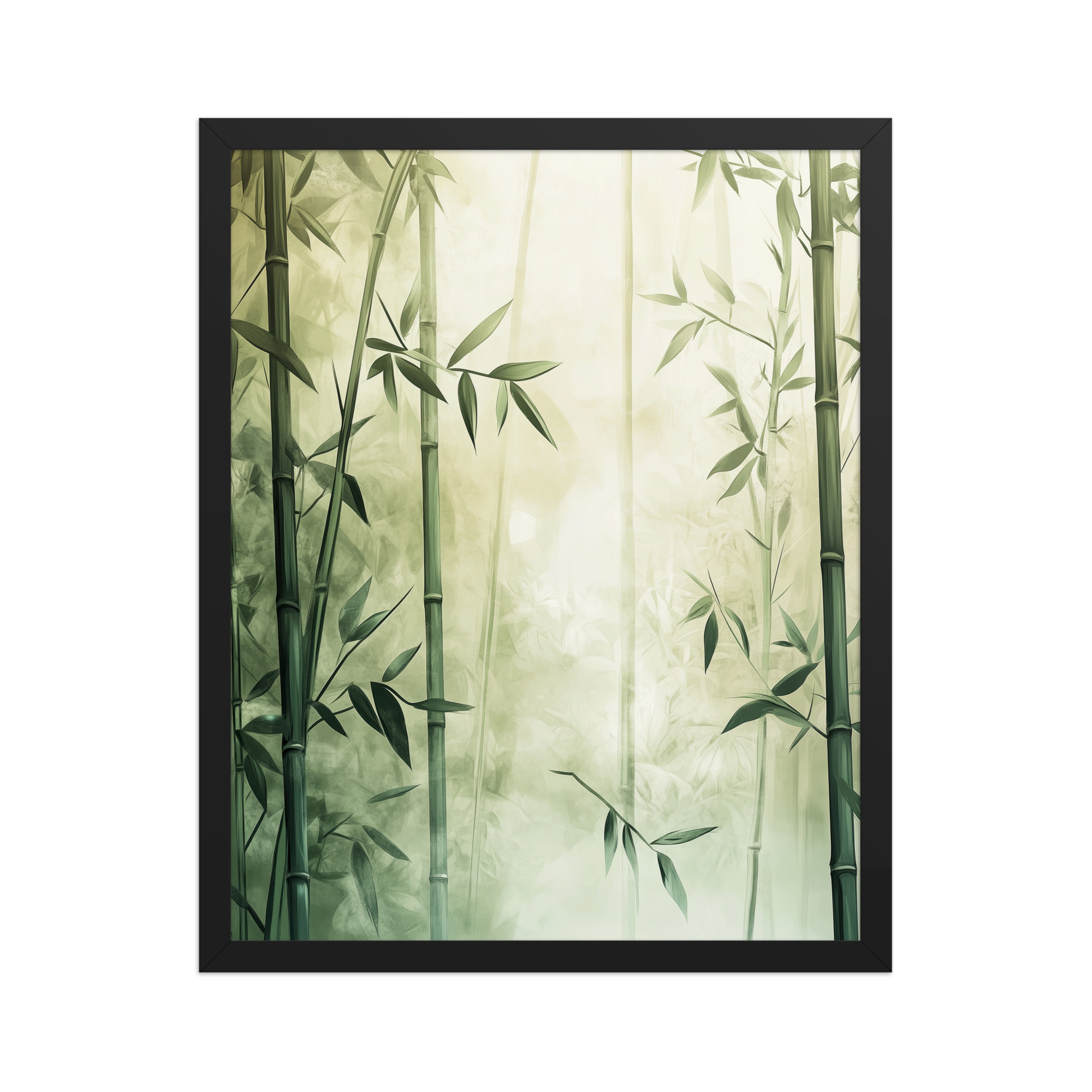Whispering Bamboo Forest — Japandi Nature Botanical Wall Decor — Framed Poster - Image 4