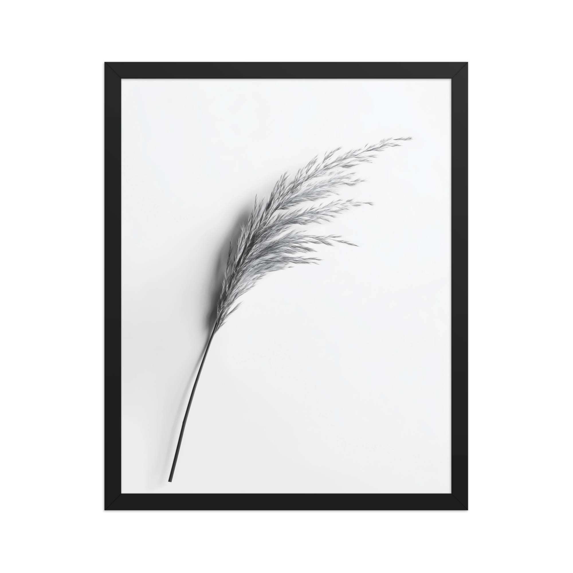 Whispering Pampas — Minimal Black & White Botanical Wall Decor — Framed Poster - Image 6