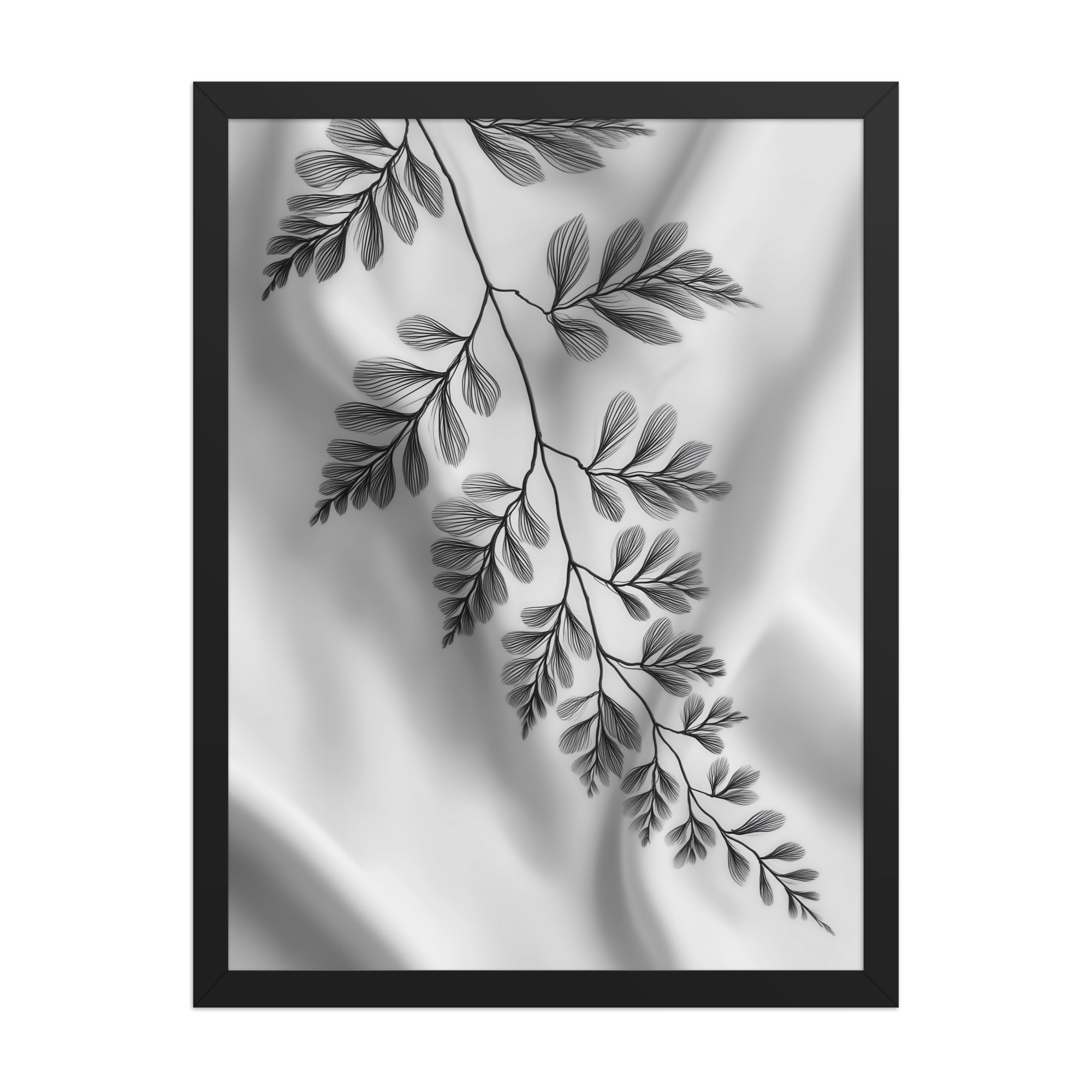 Fern of Still Shadows — Botanical Ink Wall Decor — Framed Poster - Image 4
