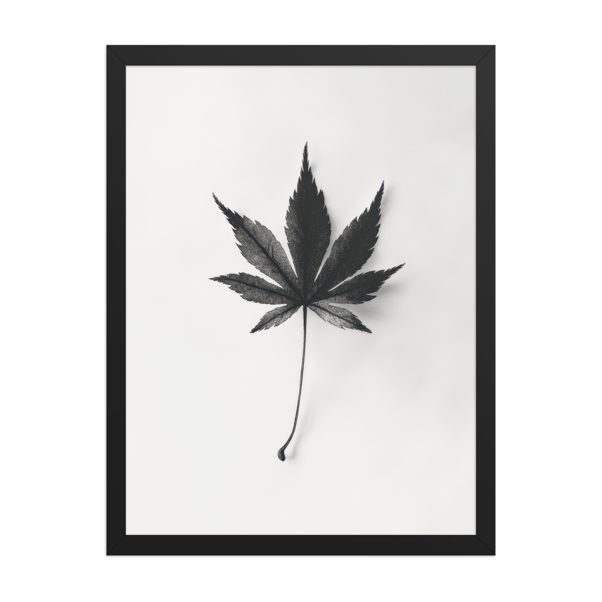 Botanical Balance — Minimal Leaf Wall Decor — Framed Poster - Image 7