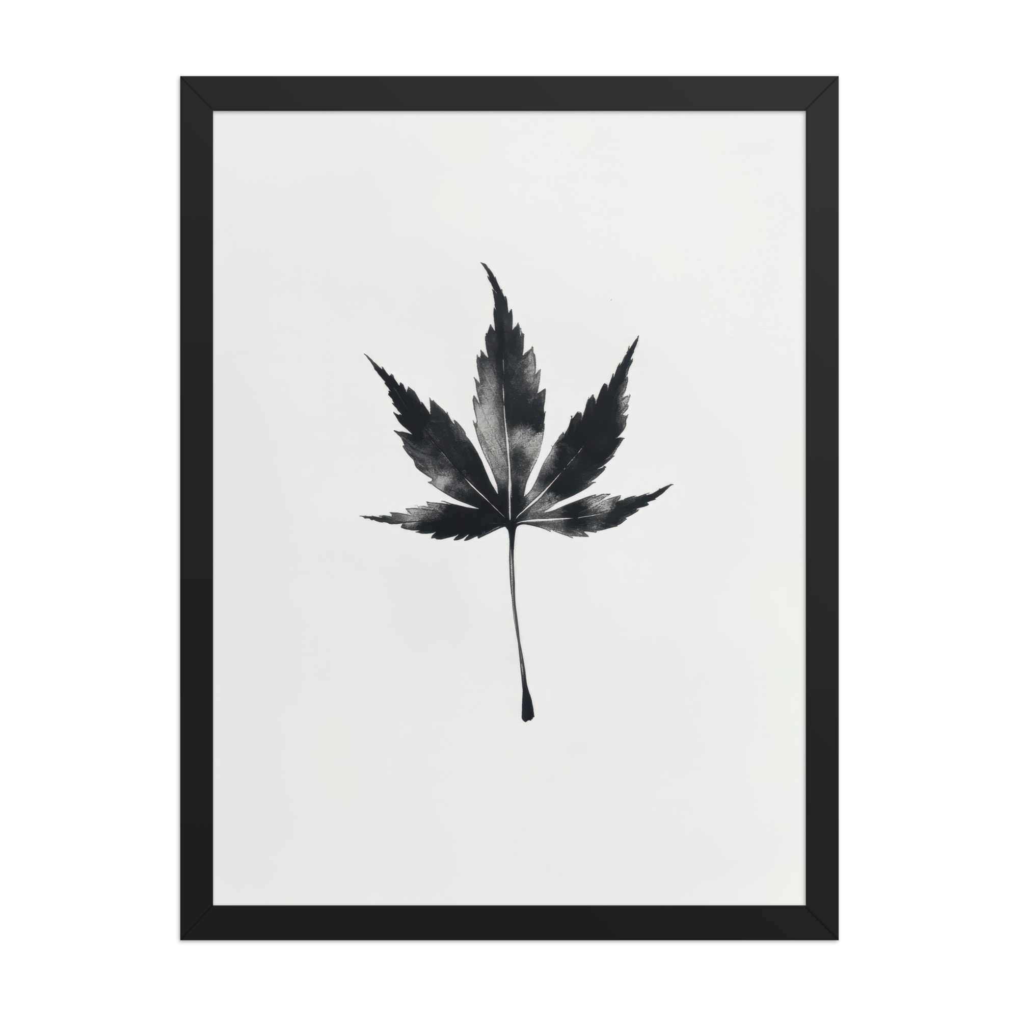 Ink Maple — Minimal Black Maple Leaf Wall Art — Framed Poster - Image 12