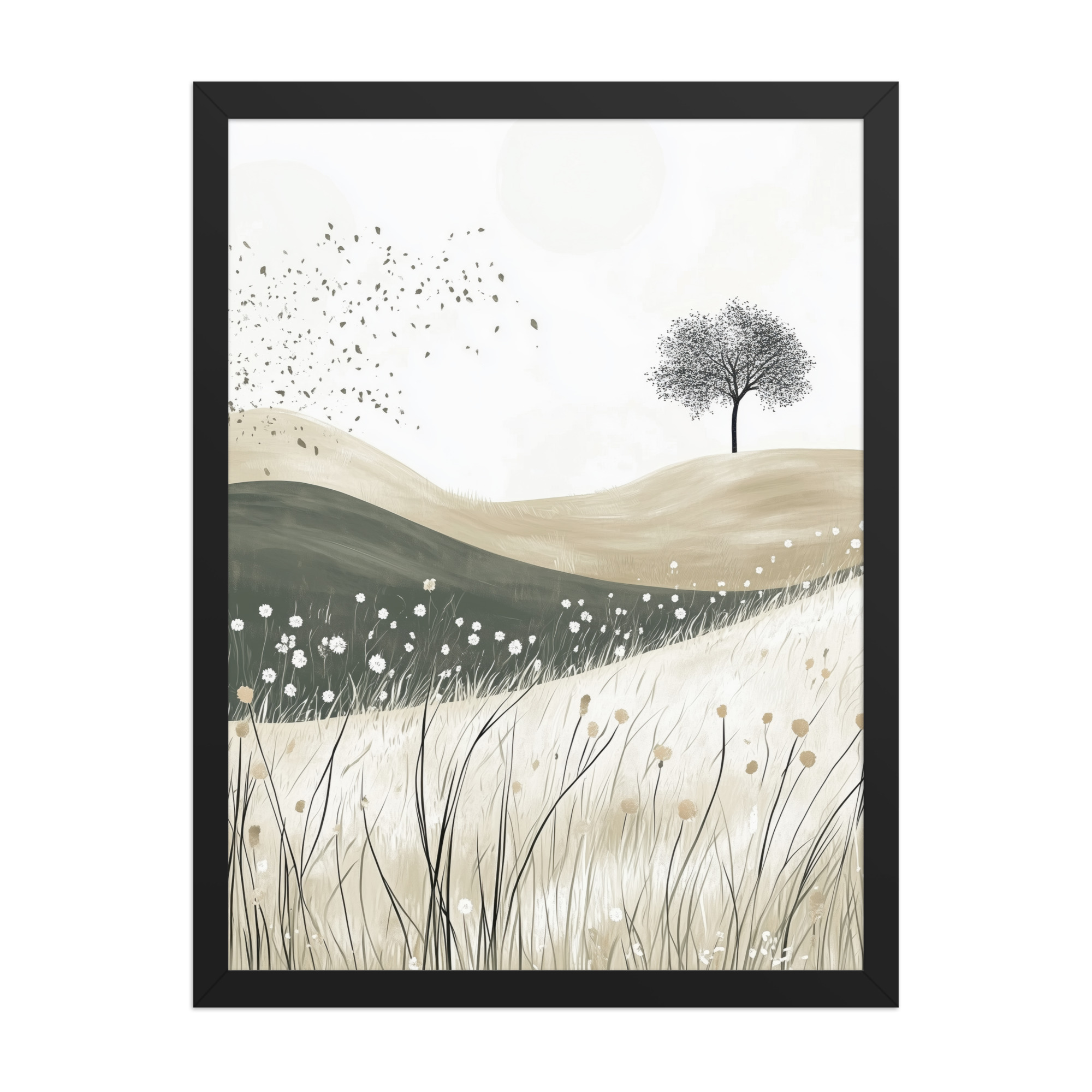 Still Horizons — Neutral Minimalist Landscape Wall Art — Framed Poster - Image 6