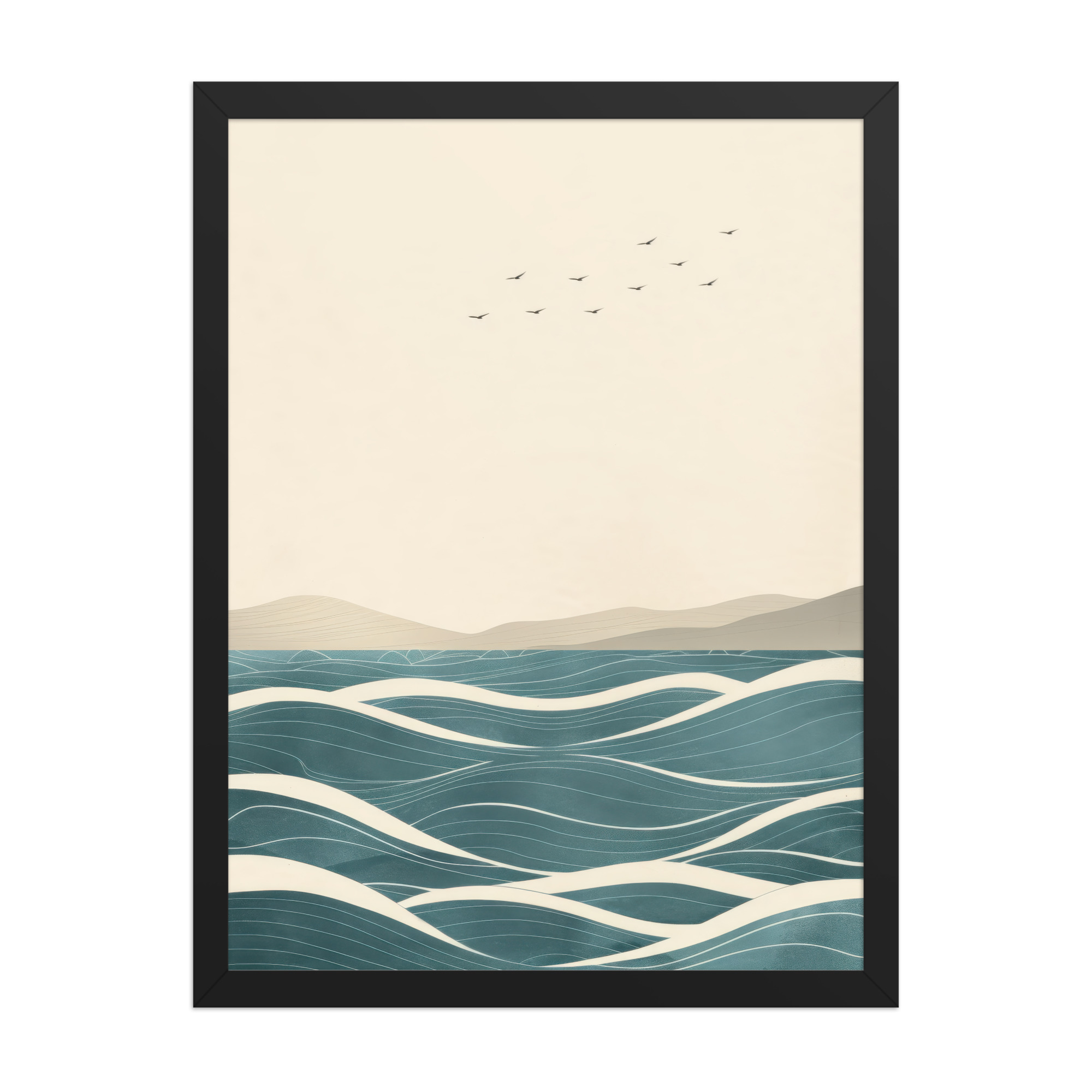 Still Horizons II — Japandi Ocean Minimalist Wall Art — Framed Poster - Image 7