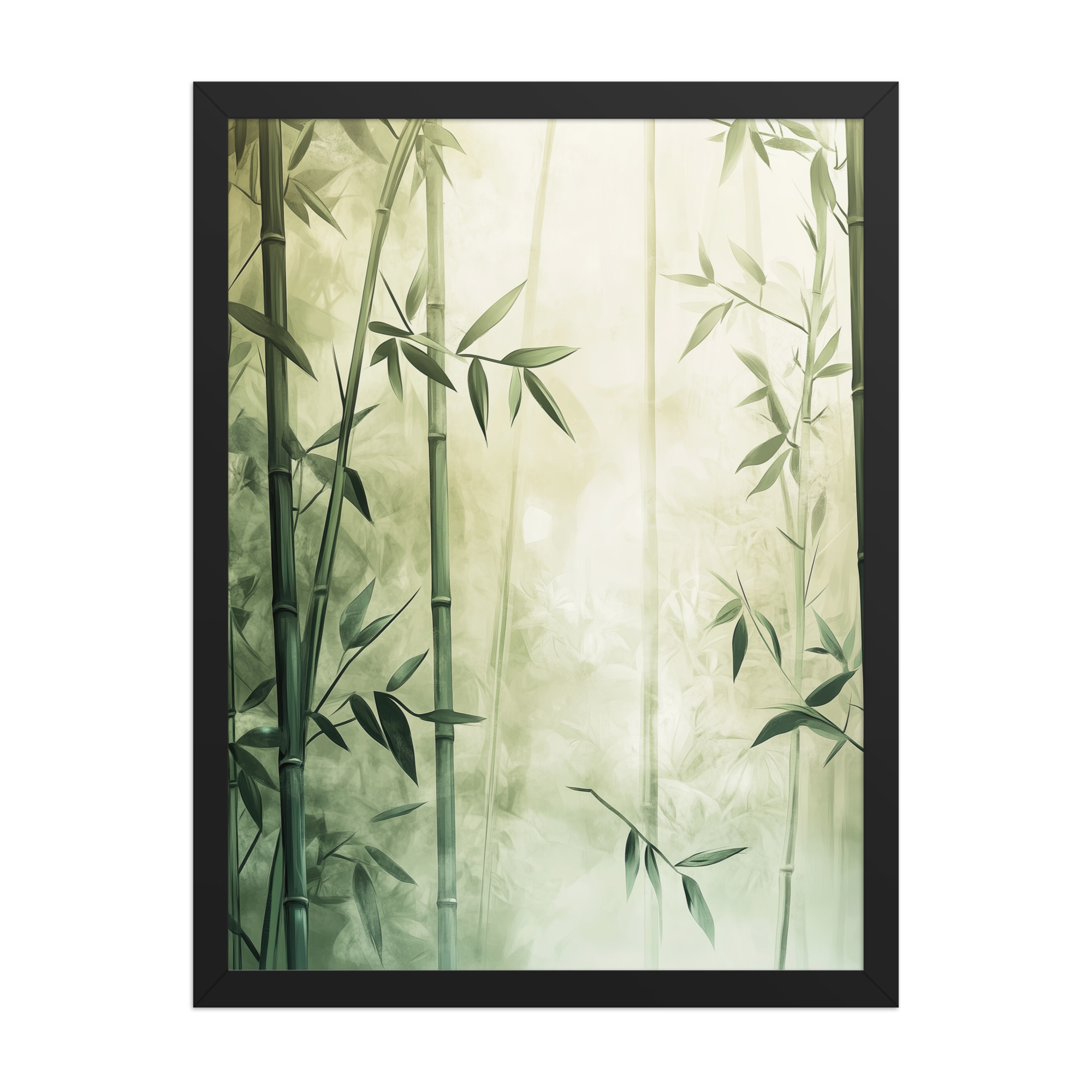 Whispering Bamboo Forest — Japandi Nature Botanical Wall Decor — Framed Poster - Image 5