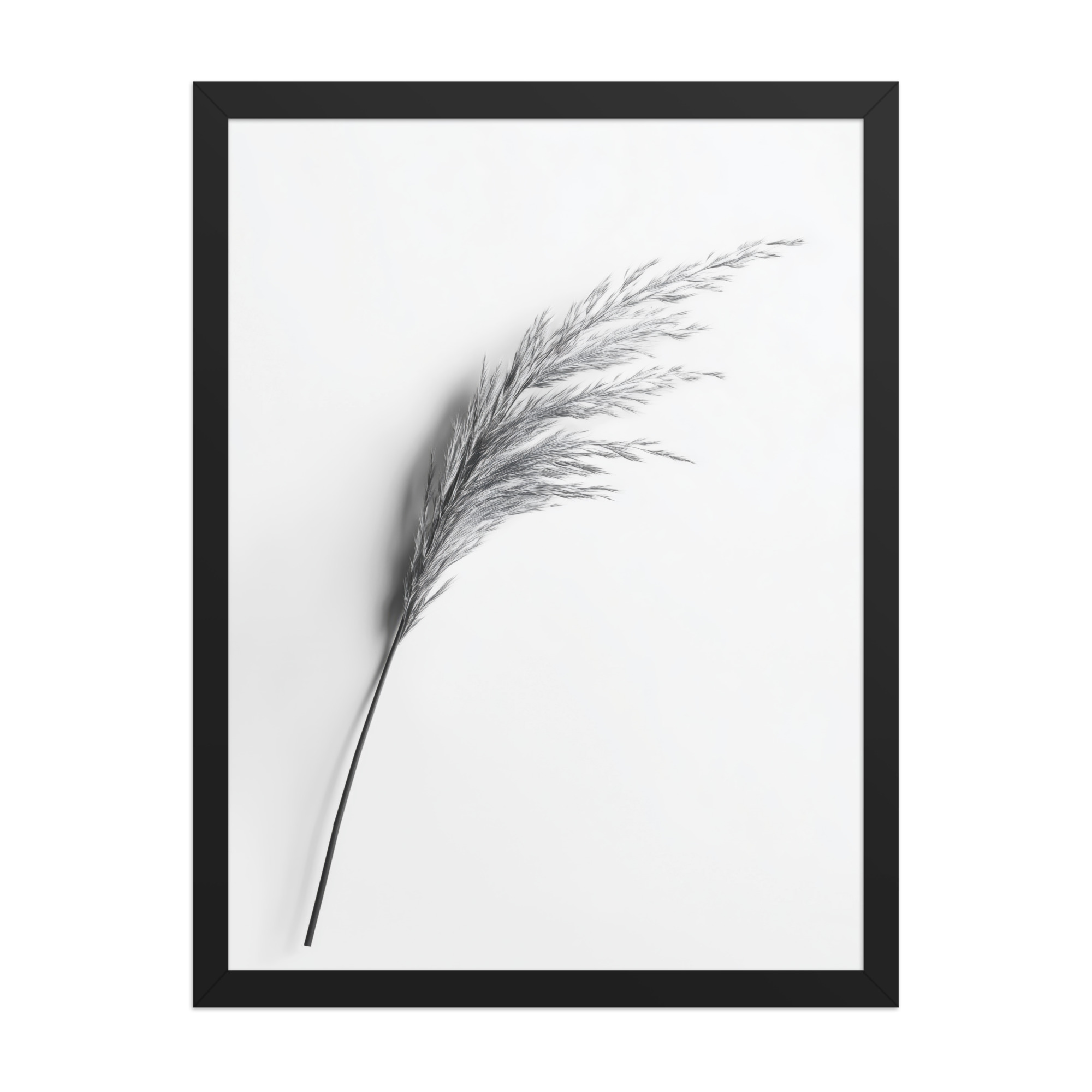 Whispering Pampas — Minimal Black & White Botanical Wall Decor — Framed Poster - Image 7