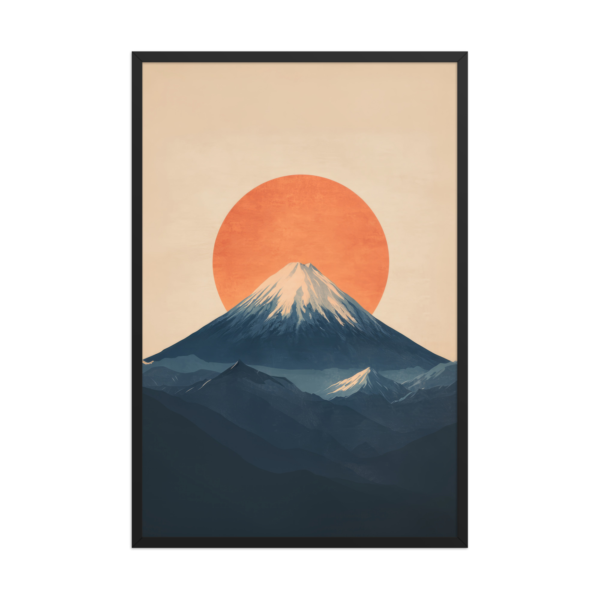 Rising Sun Over Fuji — Minimal Mount Fuji Silhouette Wall Decor — Framed Poster - Image 12