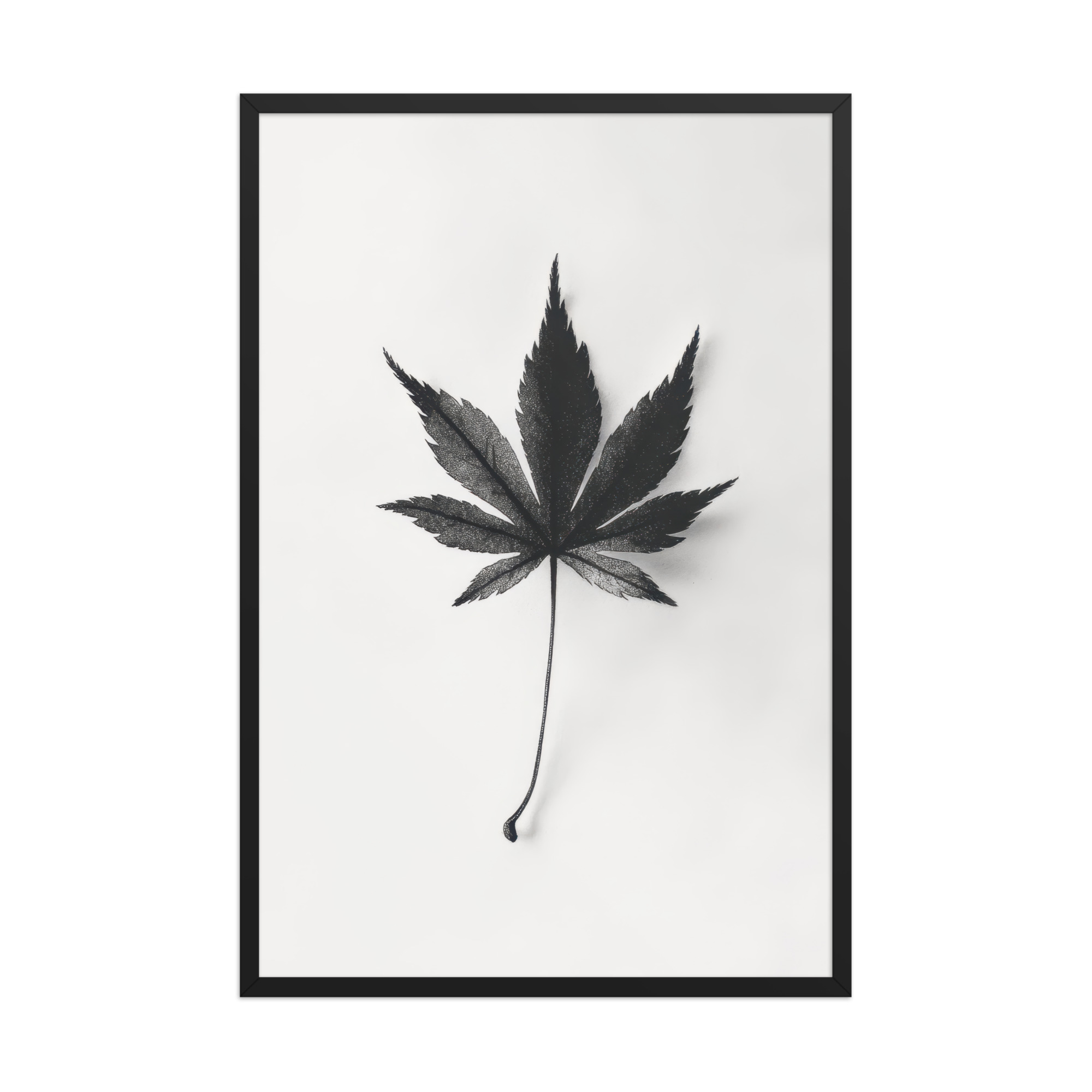Botanical Balance — Minimal Leaf Wall Decor — Framed Poster - Image 8