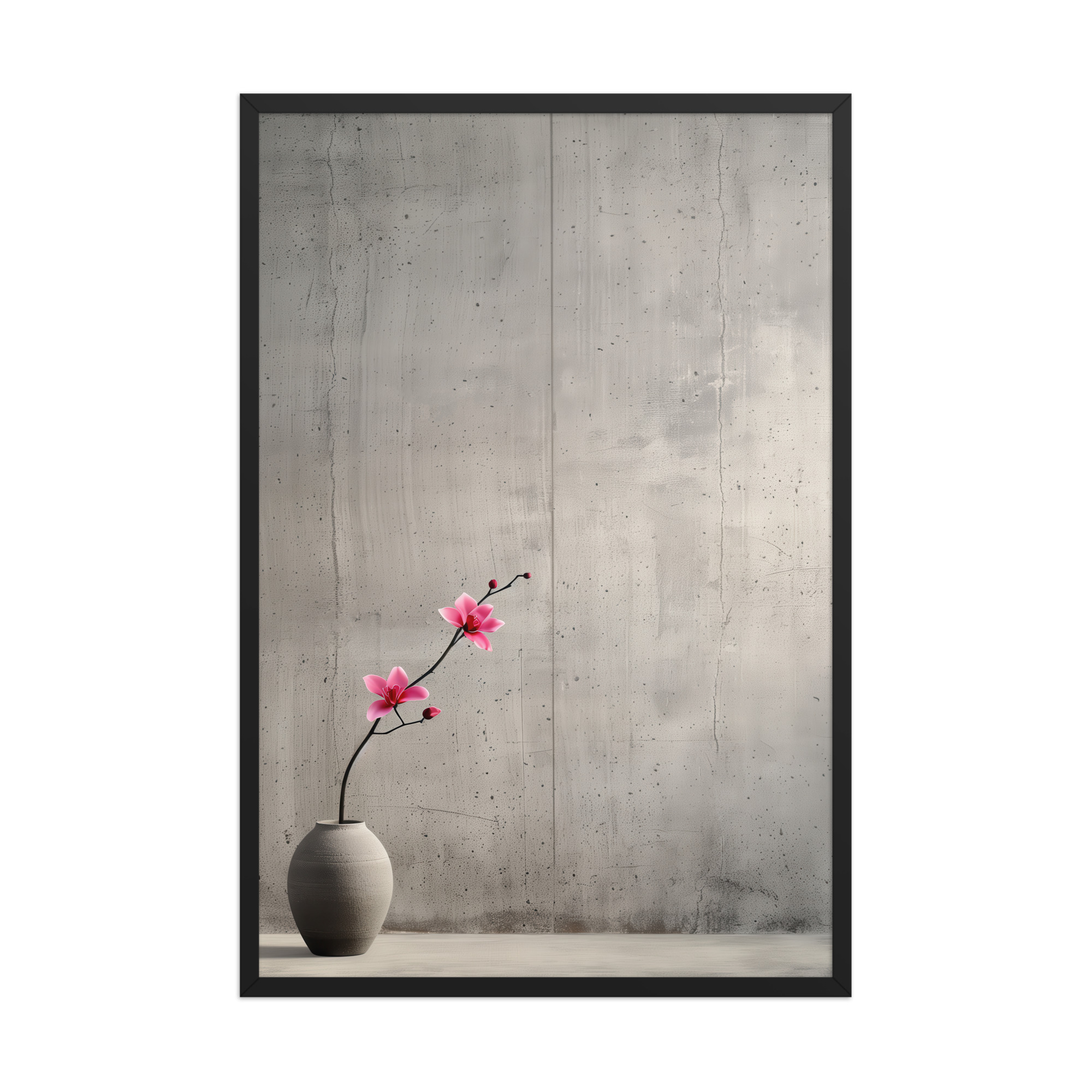Blossom Curve in Ikebana — Minimal Floral Wall Art — Framed Poster - Image 4