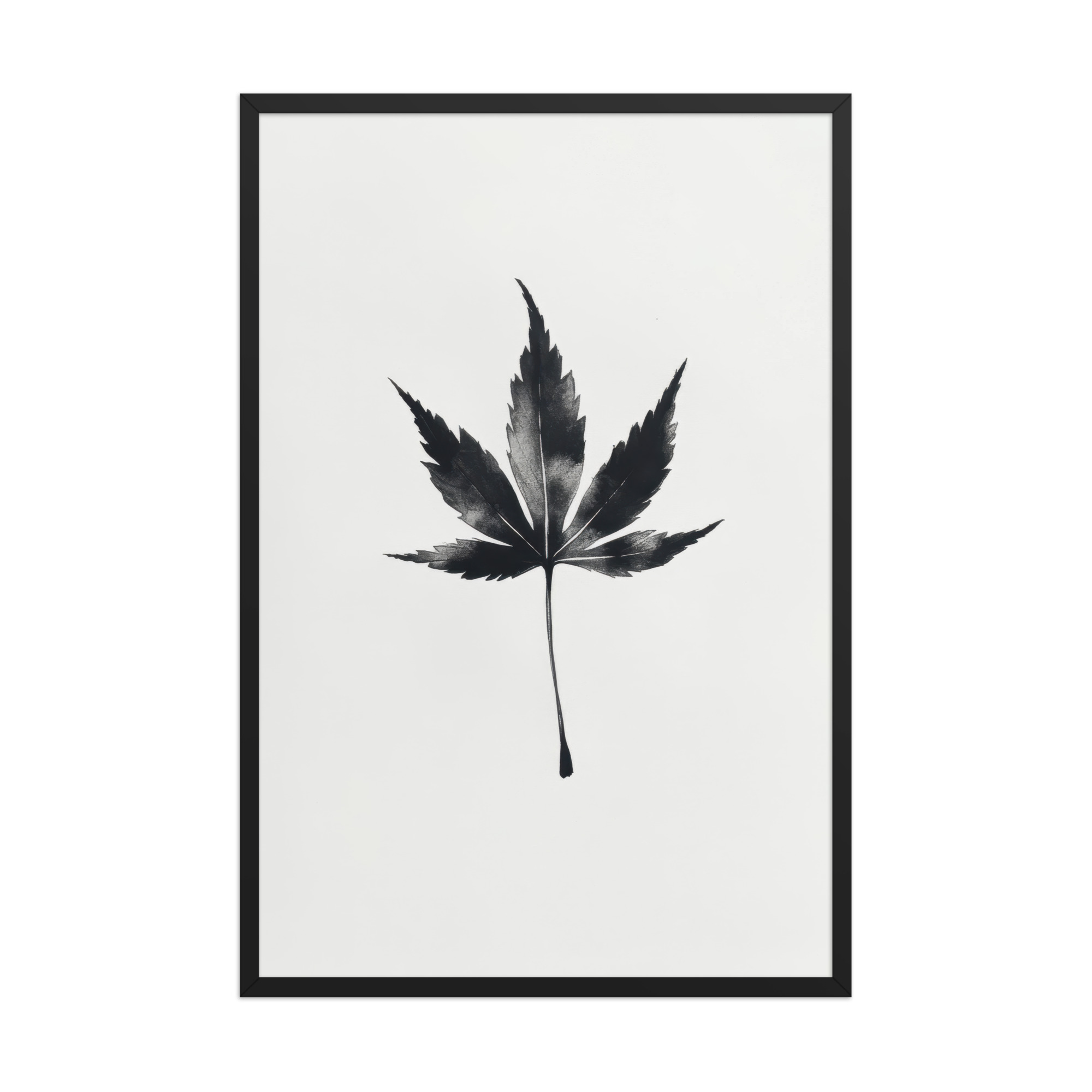 Ink Maple — Minimal Black Maple Leaf Wall Art — Framed Poster - Image 13