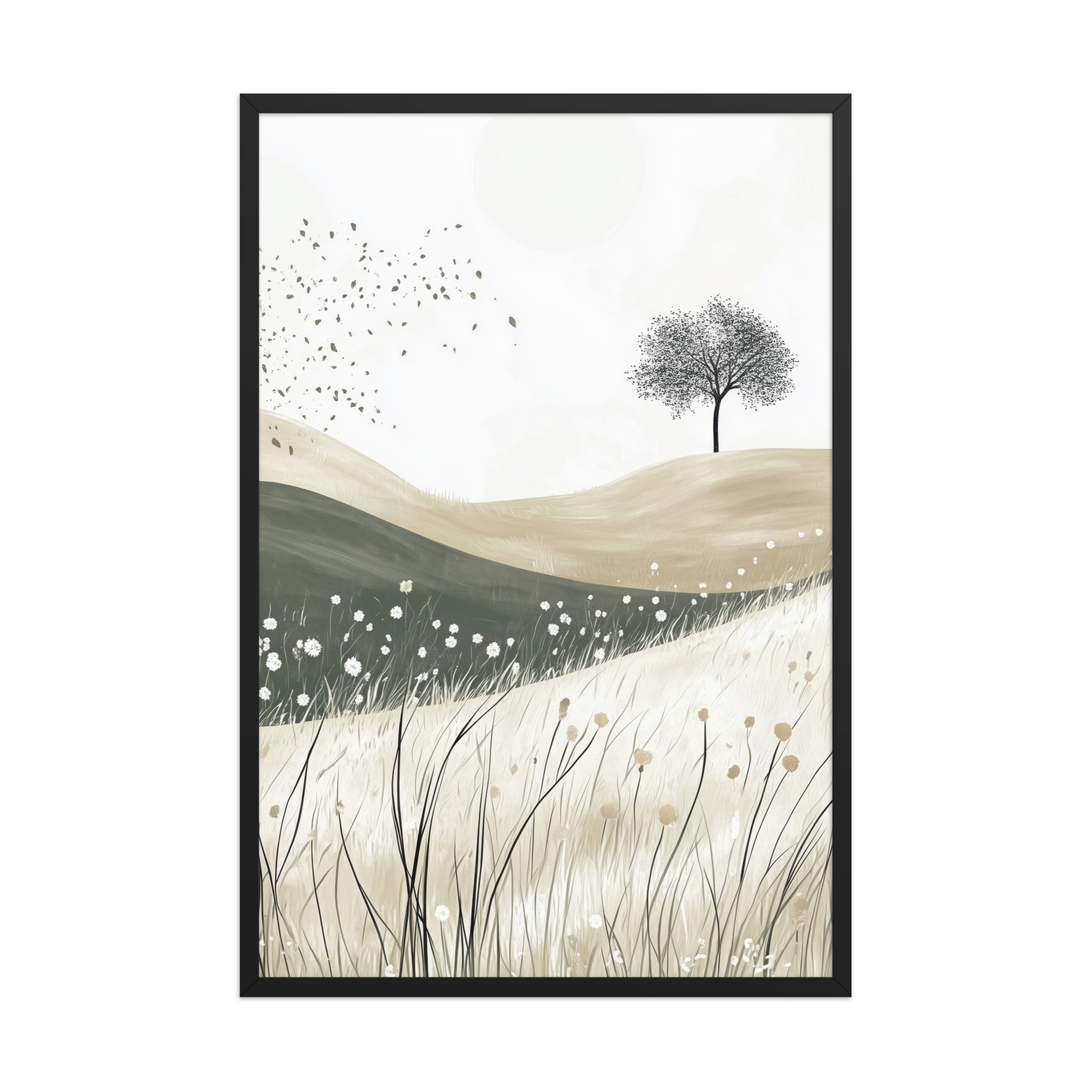 Still Horizons — Neutral Minimalist Landscape Wall Art — Framed Poster - Image 7