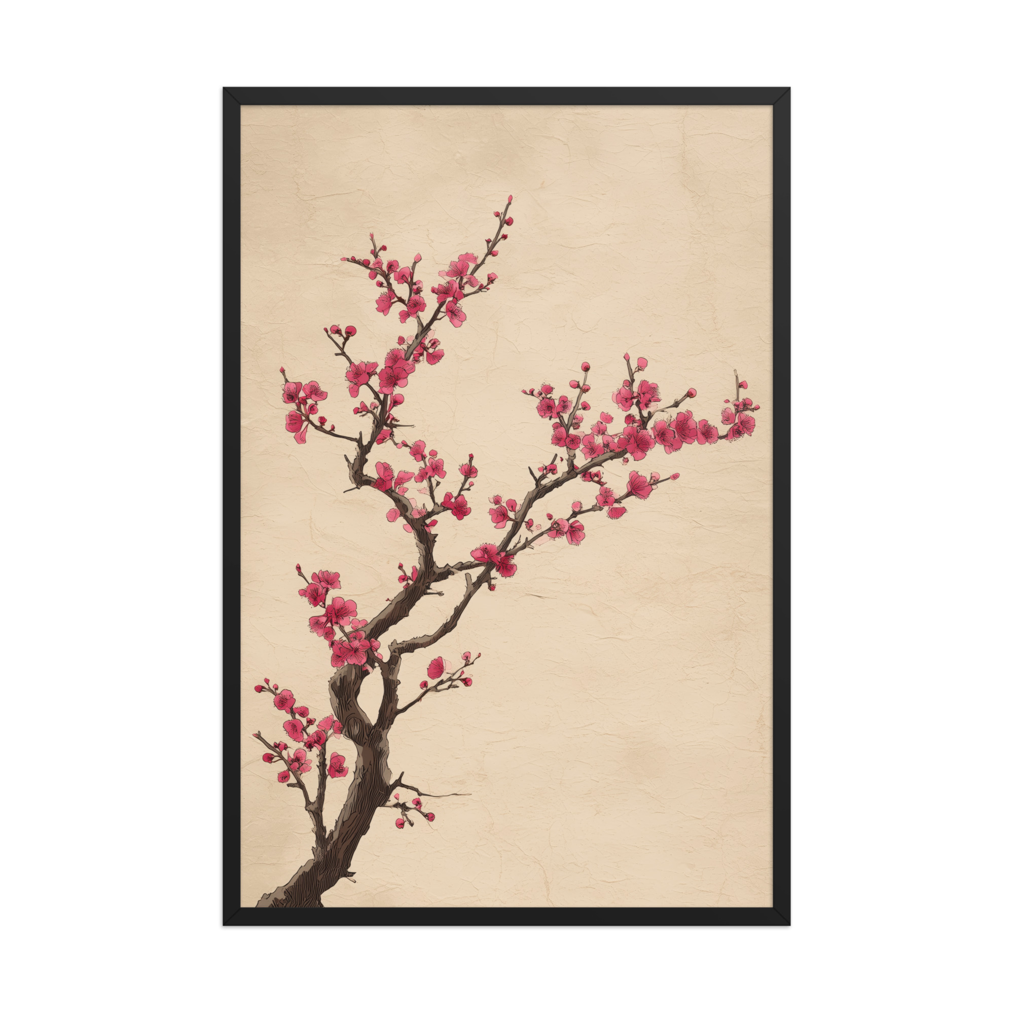 Plum Blossom Branch — Japanese Ink Illustration Wall Decor — Framed Poster - Image 7