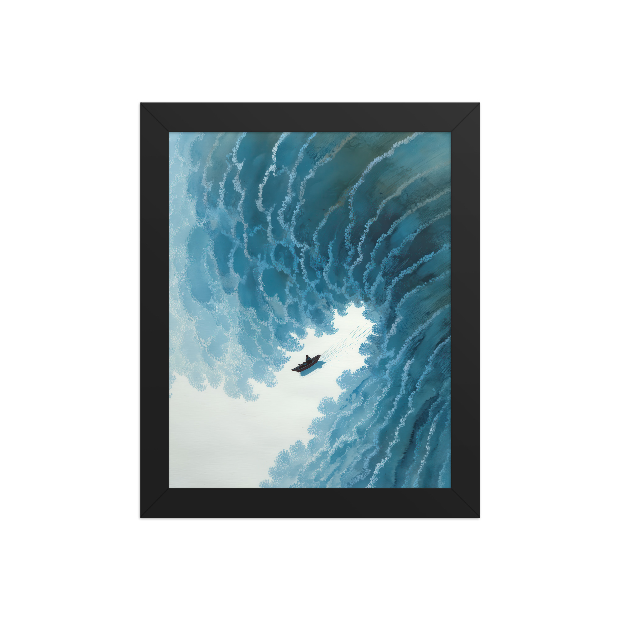 Through the Wave’s Eye – Ukiyo-e Wall Art Print – Framed Poster - Image 2