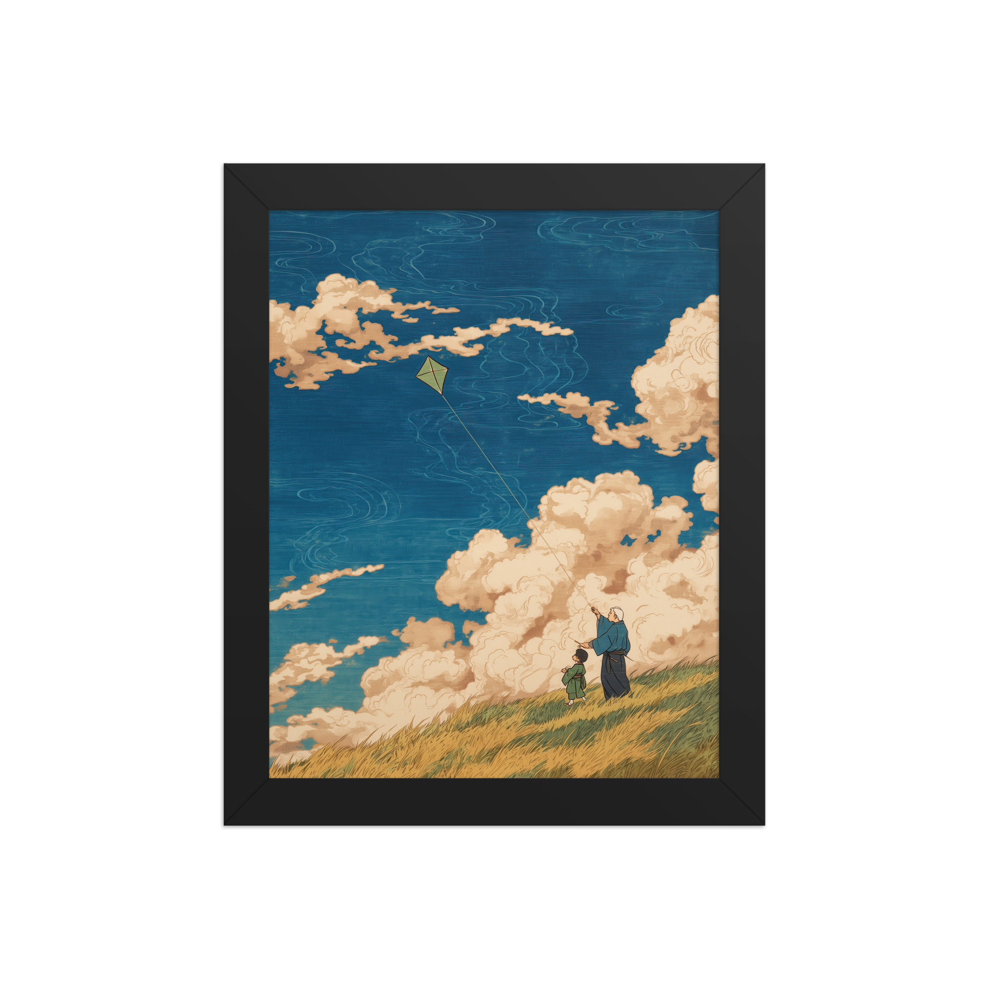 Skybound Whispers – Ukiyo-e Wall Art Print – Framed Poster - Image 2