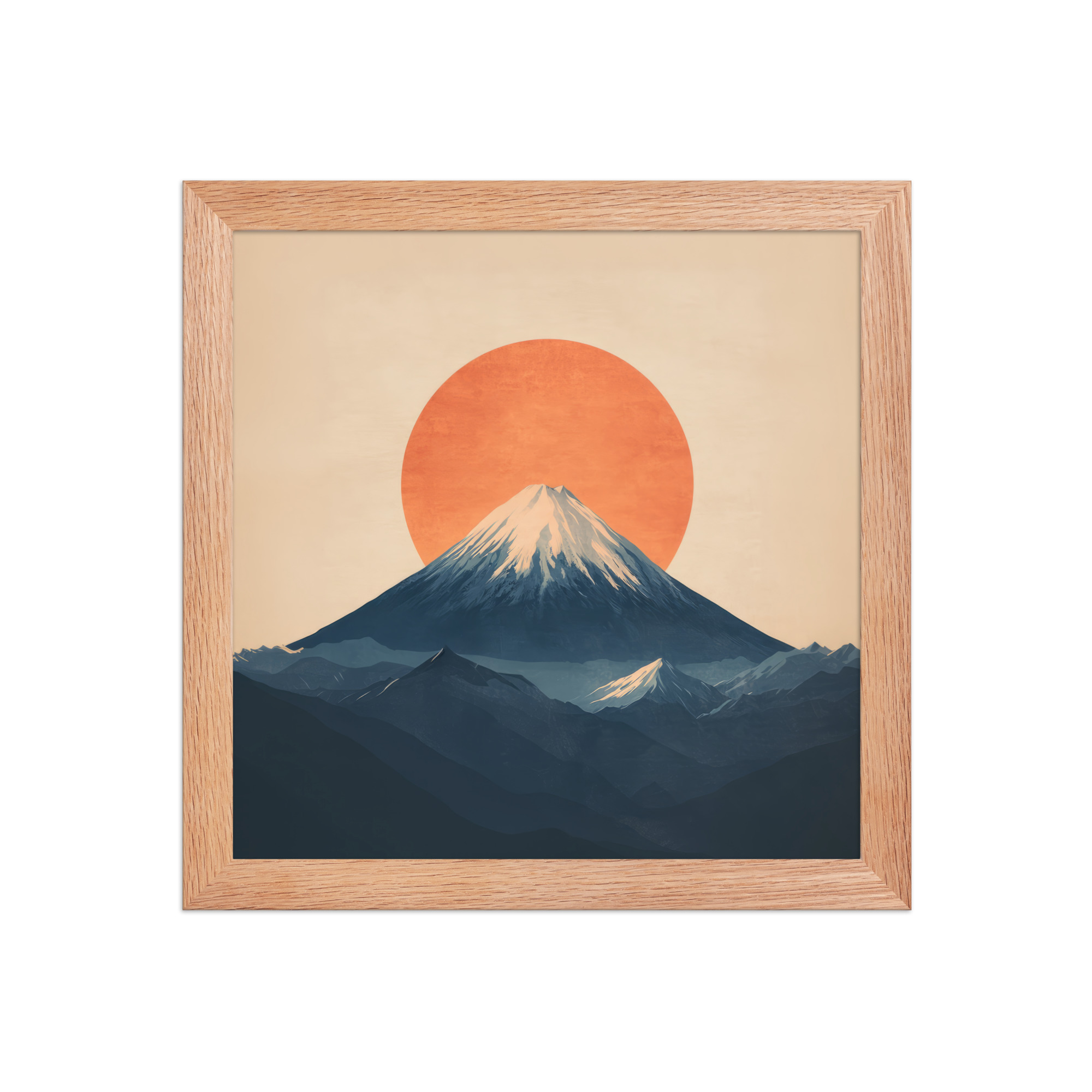 Rising Sun Over Fuji — Minimal Mount Fuji Silhouette Wall Decor — Framed Poster - Image 13