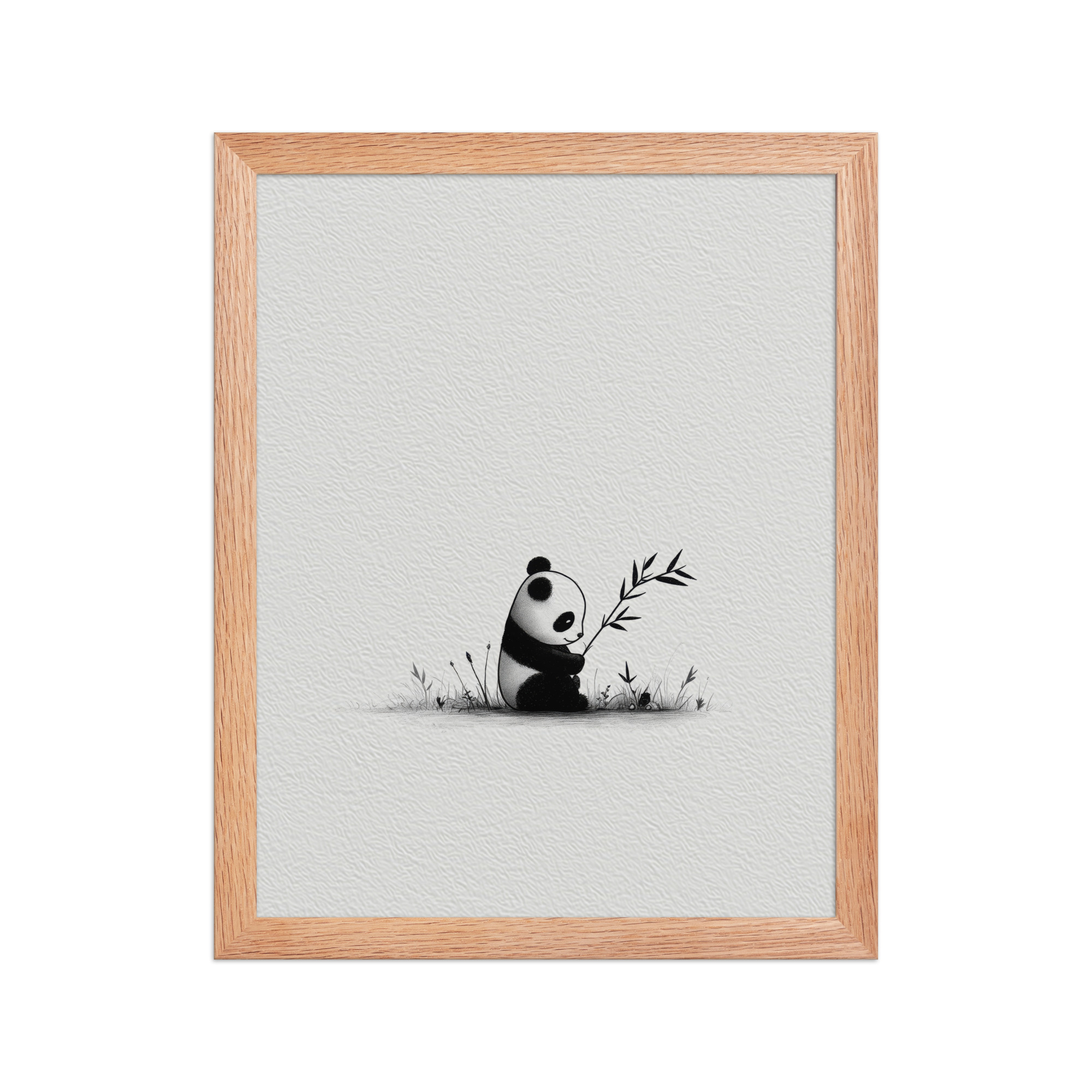 Tiny Bamboo Moment — Minimal Panda Cub with Bamboo Wall Decor — Framed Poster - Image 10