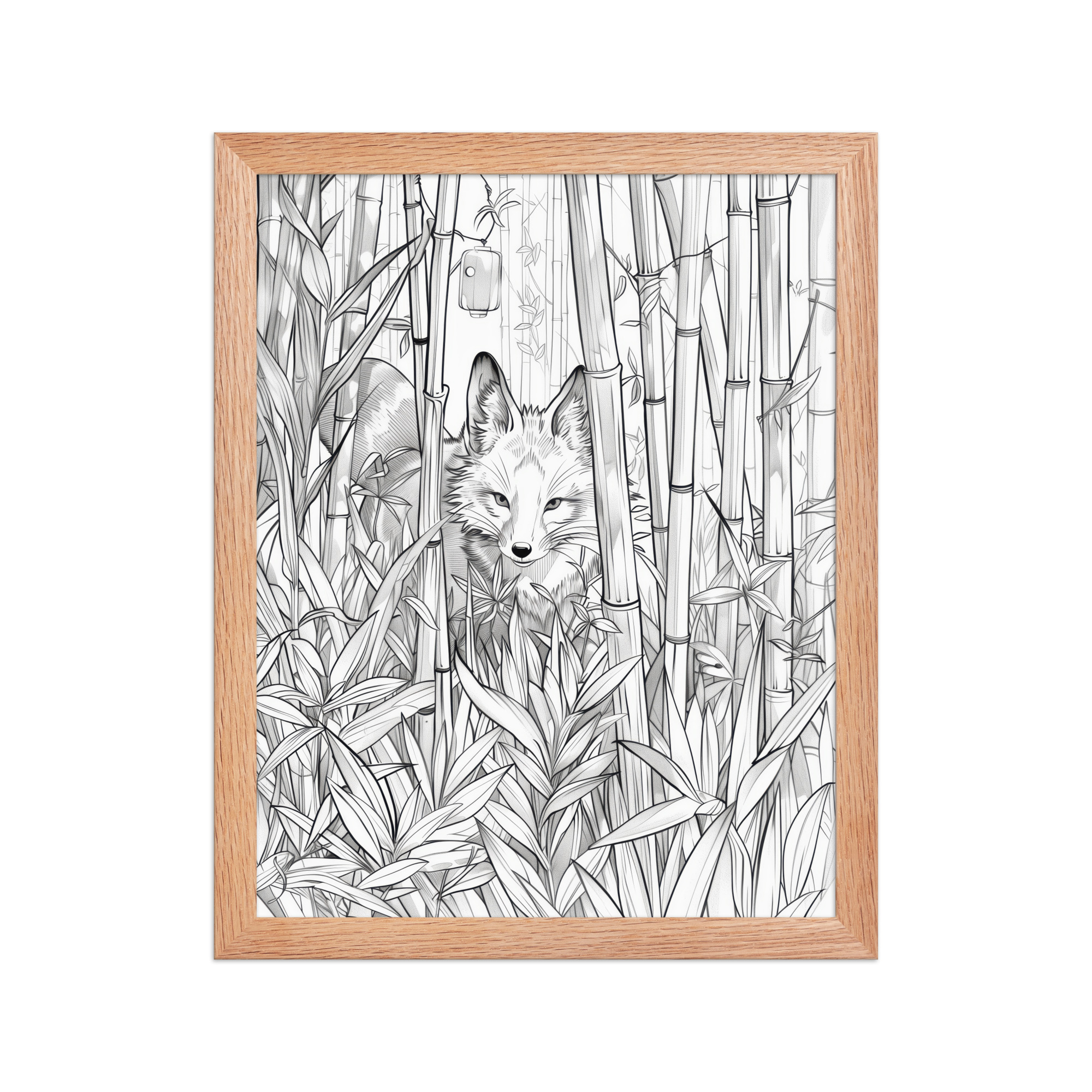 Fox Spirit in Bamboo Forest — Fox Among Bamboo Wall Decor — Framed Poster - Image 10