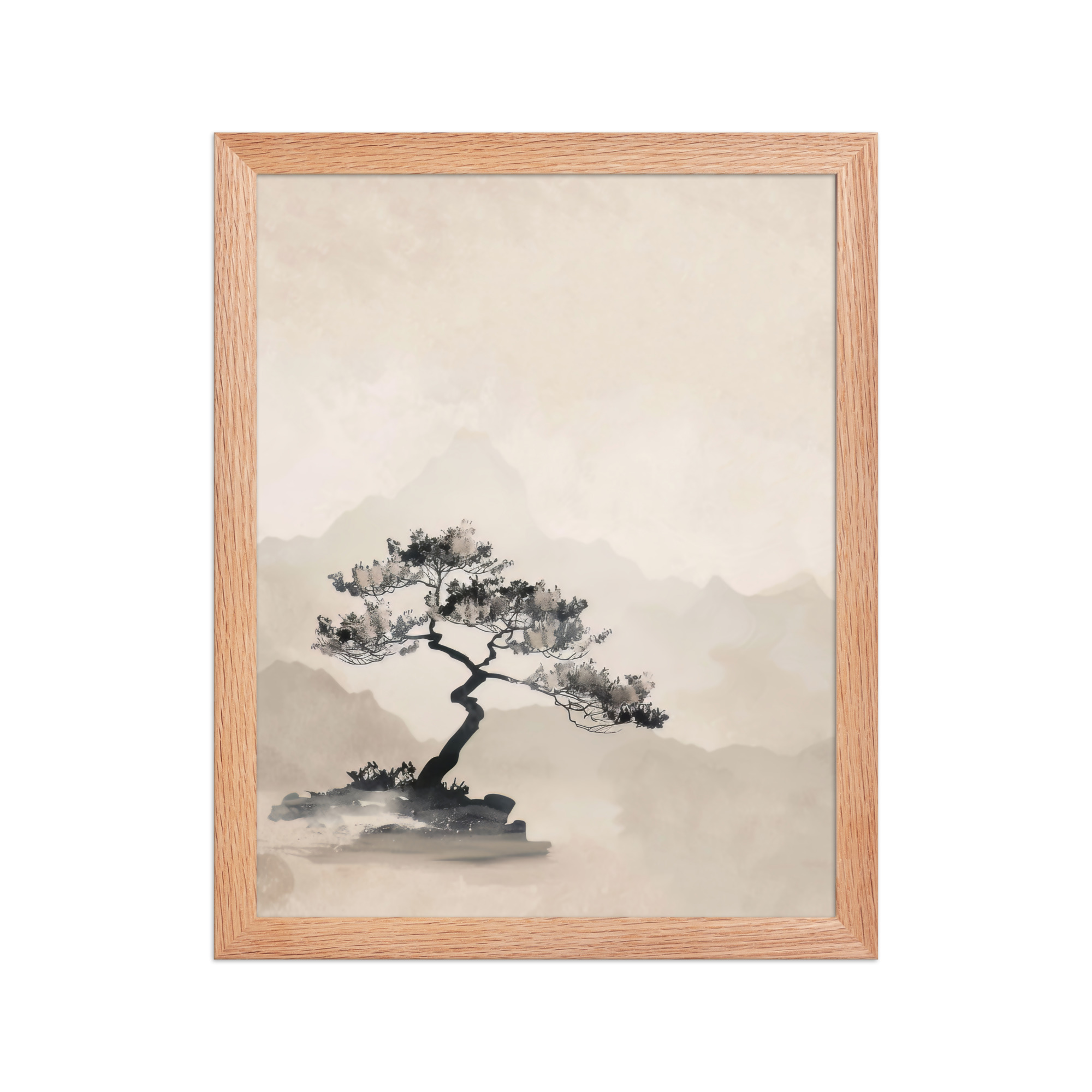 Bonsai Tree — Ink-Wash Landscape Wall Decor — Framed Poster - Image 8