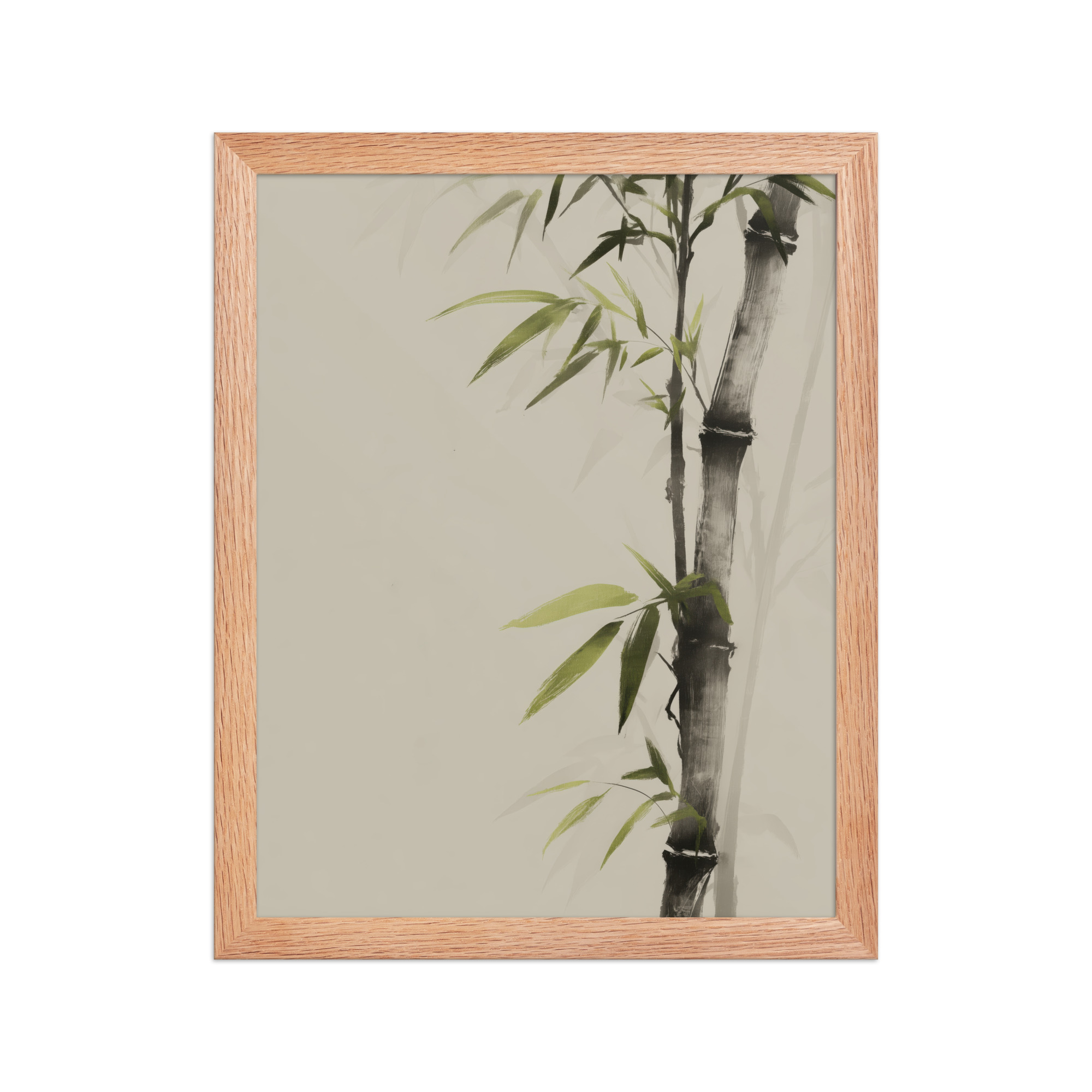 Bamboo Silence — Sumi-e Botanical Zen Wall Decor — Framed Poster - Image 10