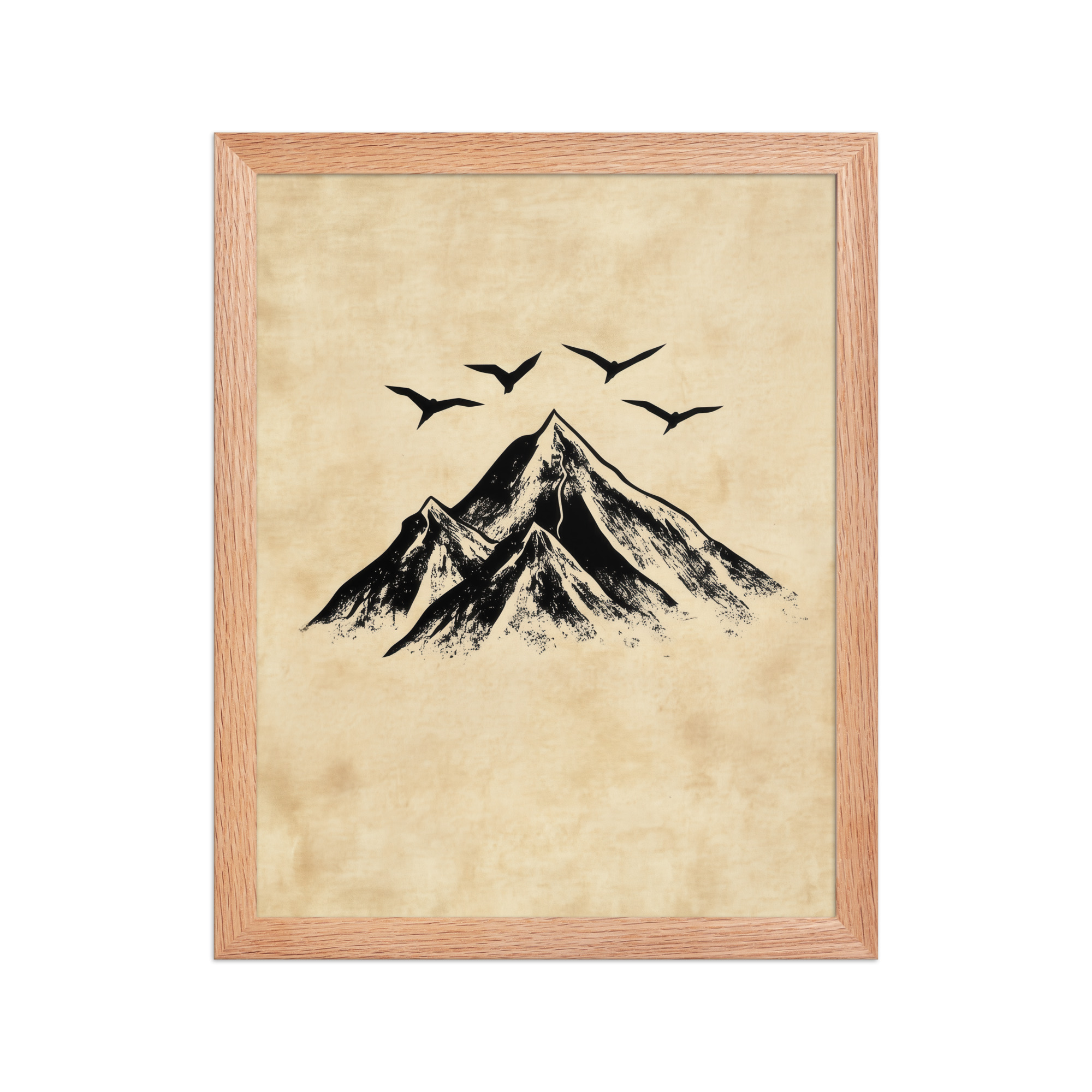 Four Peaks in Ink — Mountain Landscape Wall Art — Framed Poster - Image 8