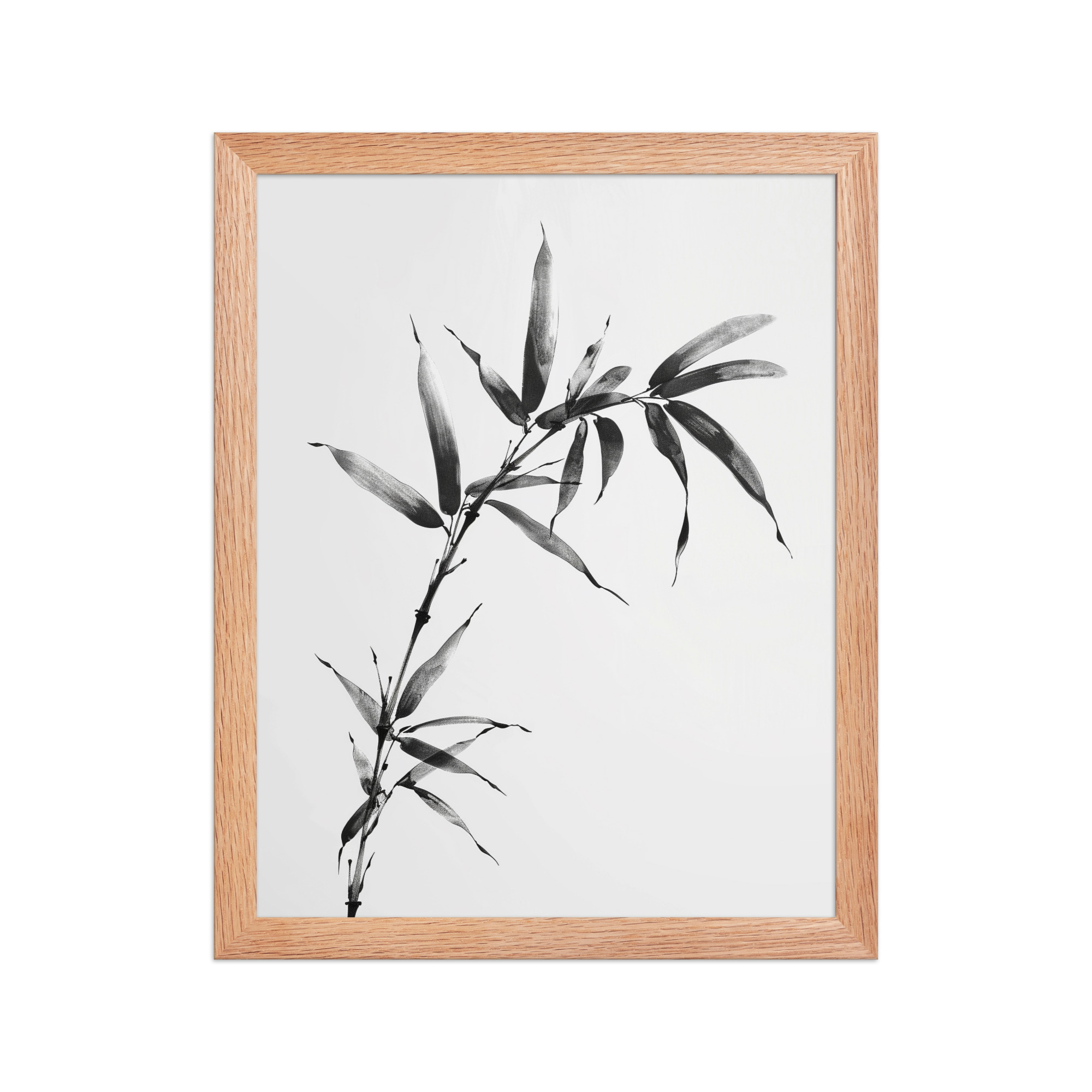 Minimalist Bamboo — Sumi-e Black Ink Wall Art — Framed Poster - Image 8