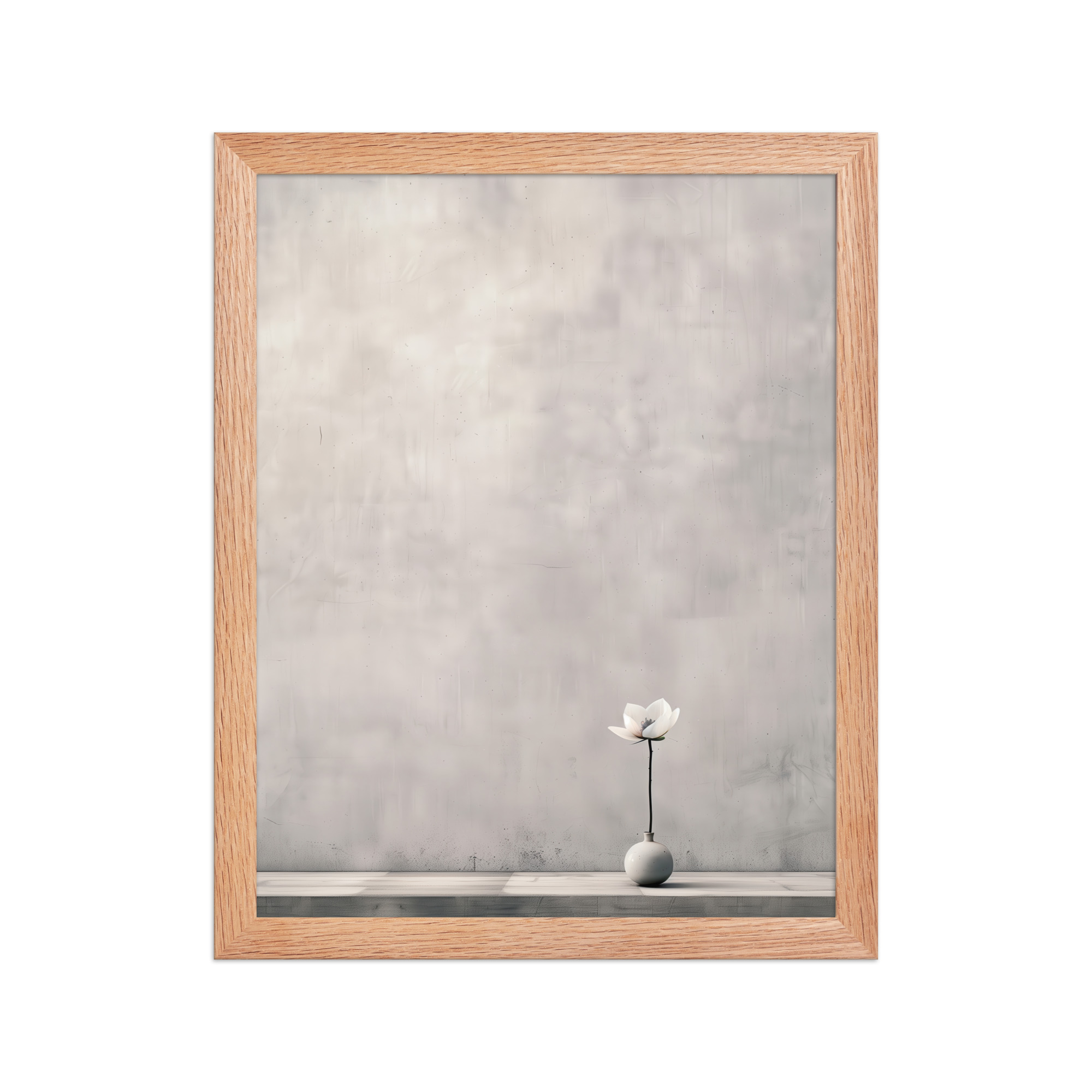 Lotus Minimalism — Single-Stem Vase Minimal Wall Decor — Framed Poster - Image 8