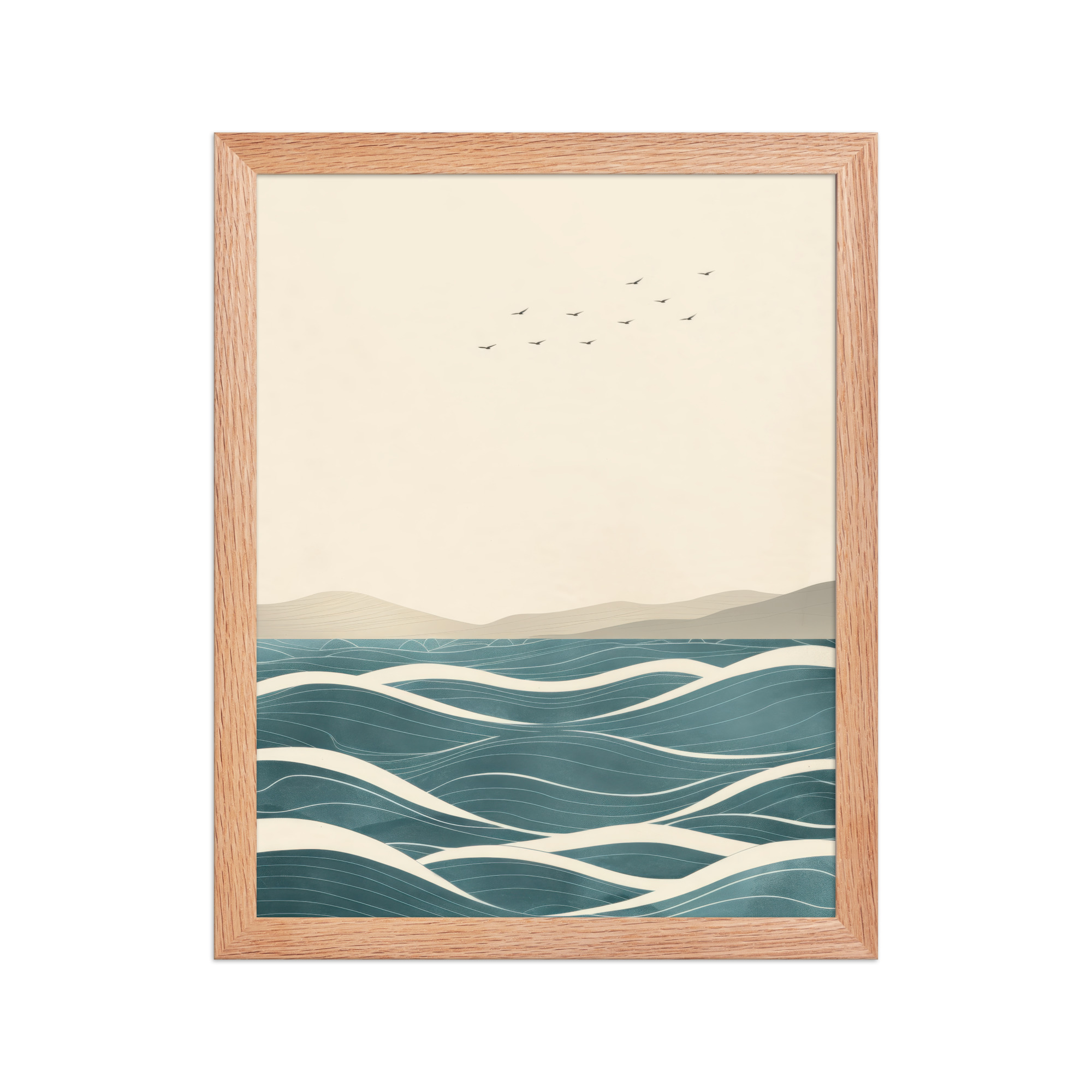 Still Horizons II — Japandi Ocean Minimalist Wall Art — Framed Poster - Image 10