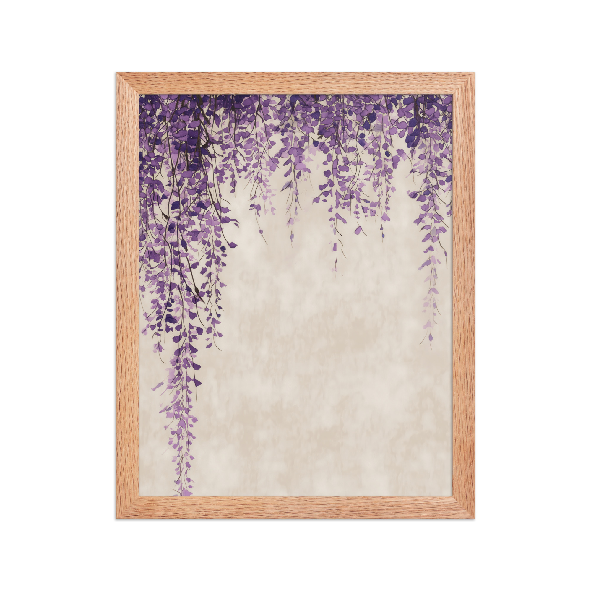 Wisteria Cascade — Japandi Hanging Floral Wall Decor — Framed Poster - Image 8
