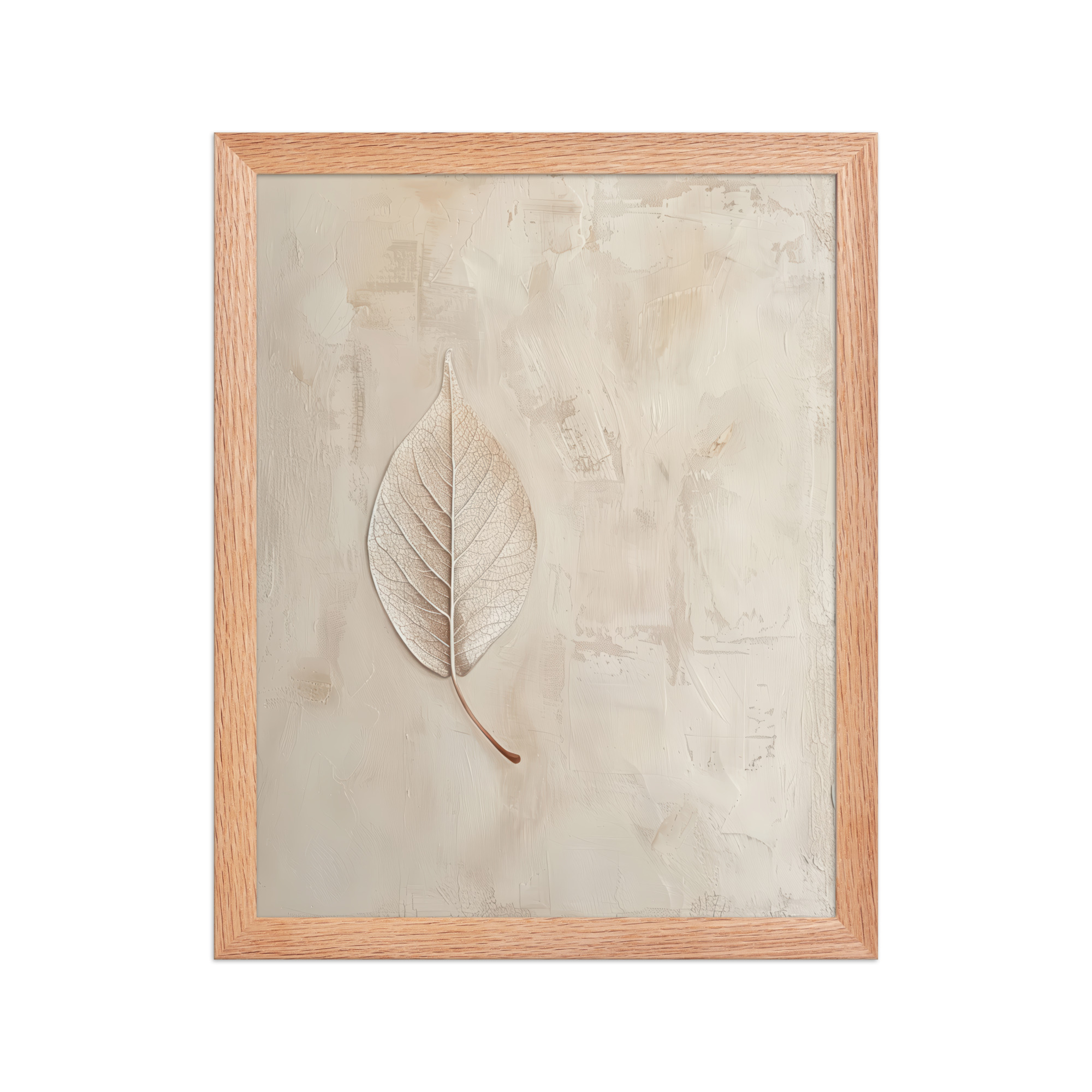 Wabi-Sabi Leaf II — Neutral Textured Botanical Wall Art — Framed Poster - Image 10