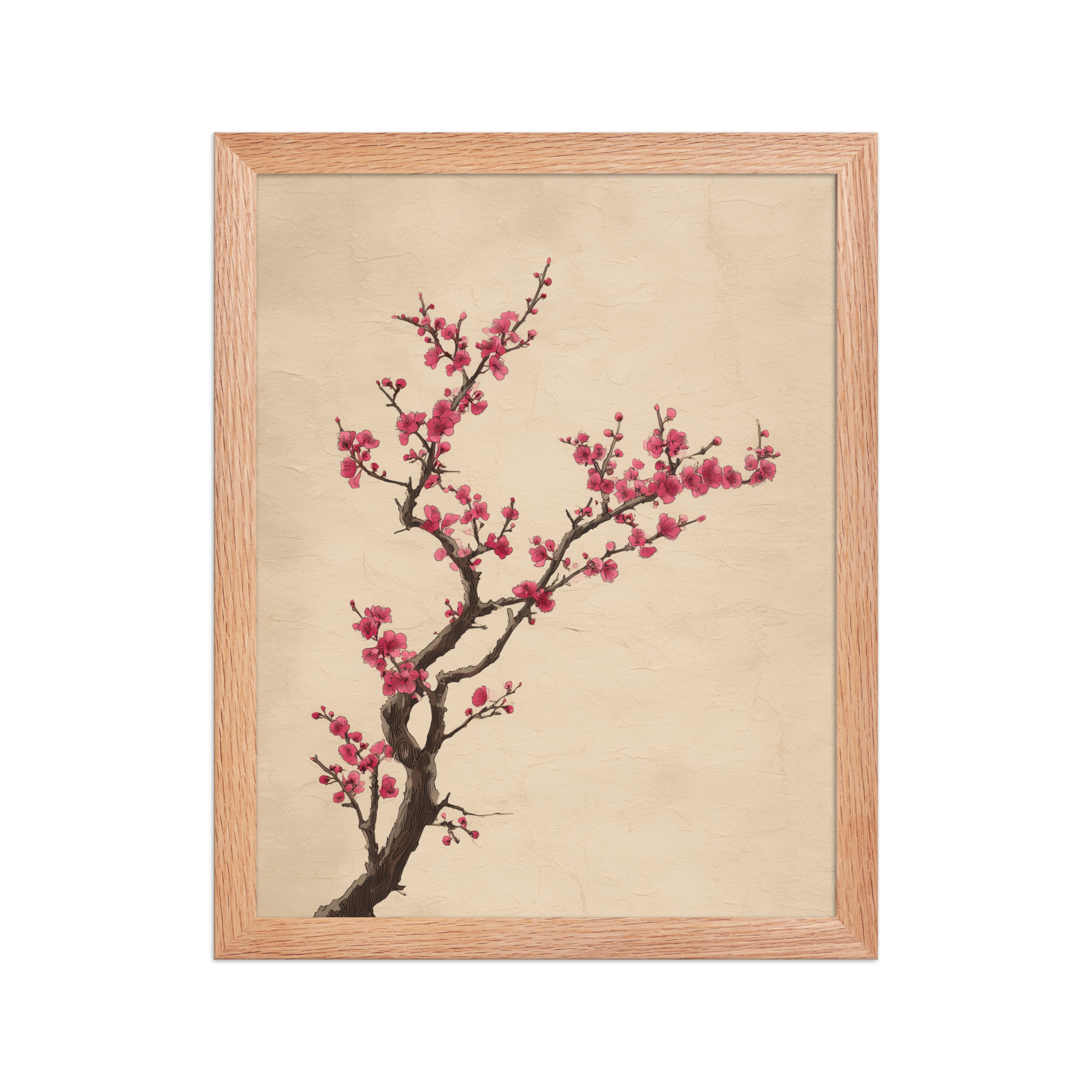 Plum Blossom Branch — Japanese Ink Illustration Wall Decor — Framed Poster - Image 9
