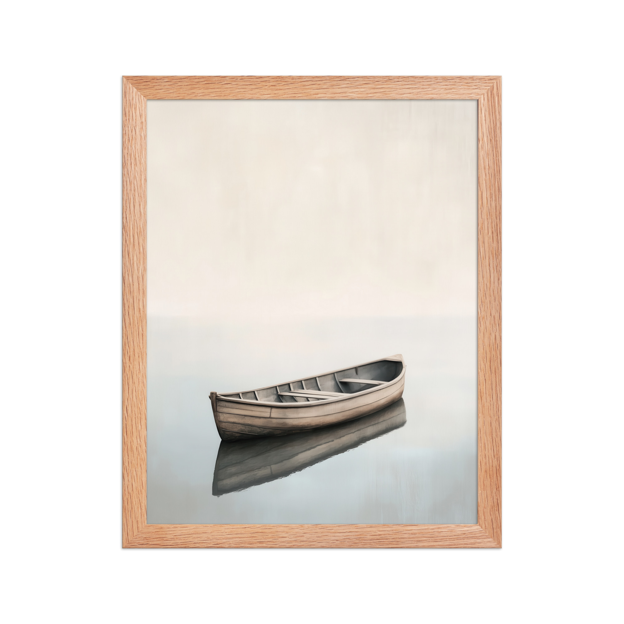 Still Waters Rowboat — Minimal Japandi Boat Wall Art — Framed Poster - Image 10