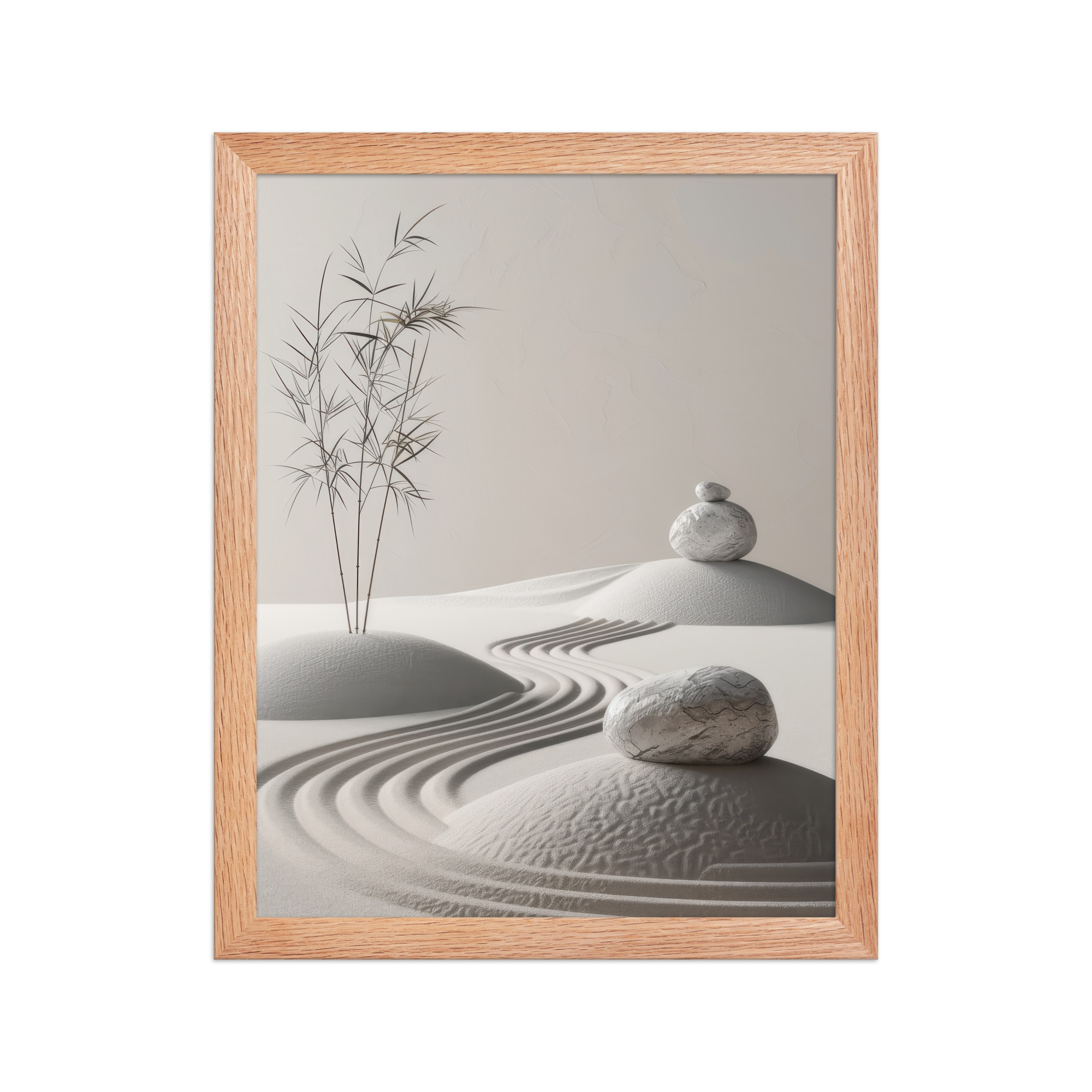 Stillness by the Sand Rake – Japandi Zen Garden Wall Art – Framed Poster - Image 5