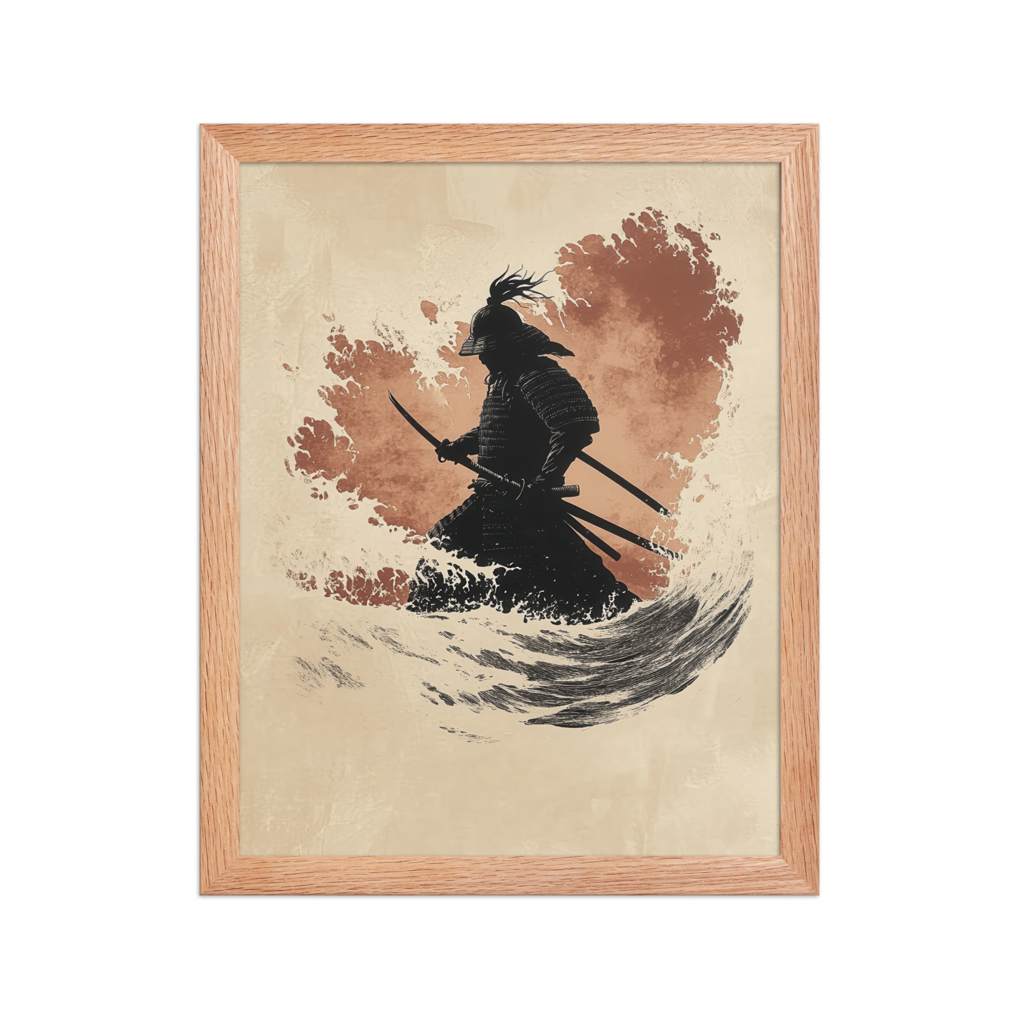 Crimson Guard – Samurai Against The Rising Spray Wall Decor – Framed Poster - Image 5