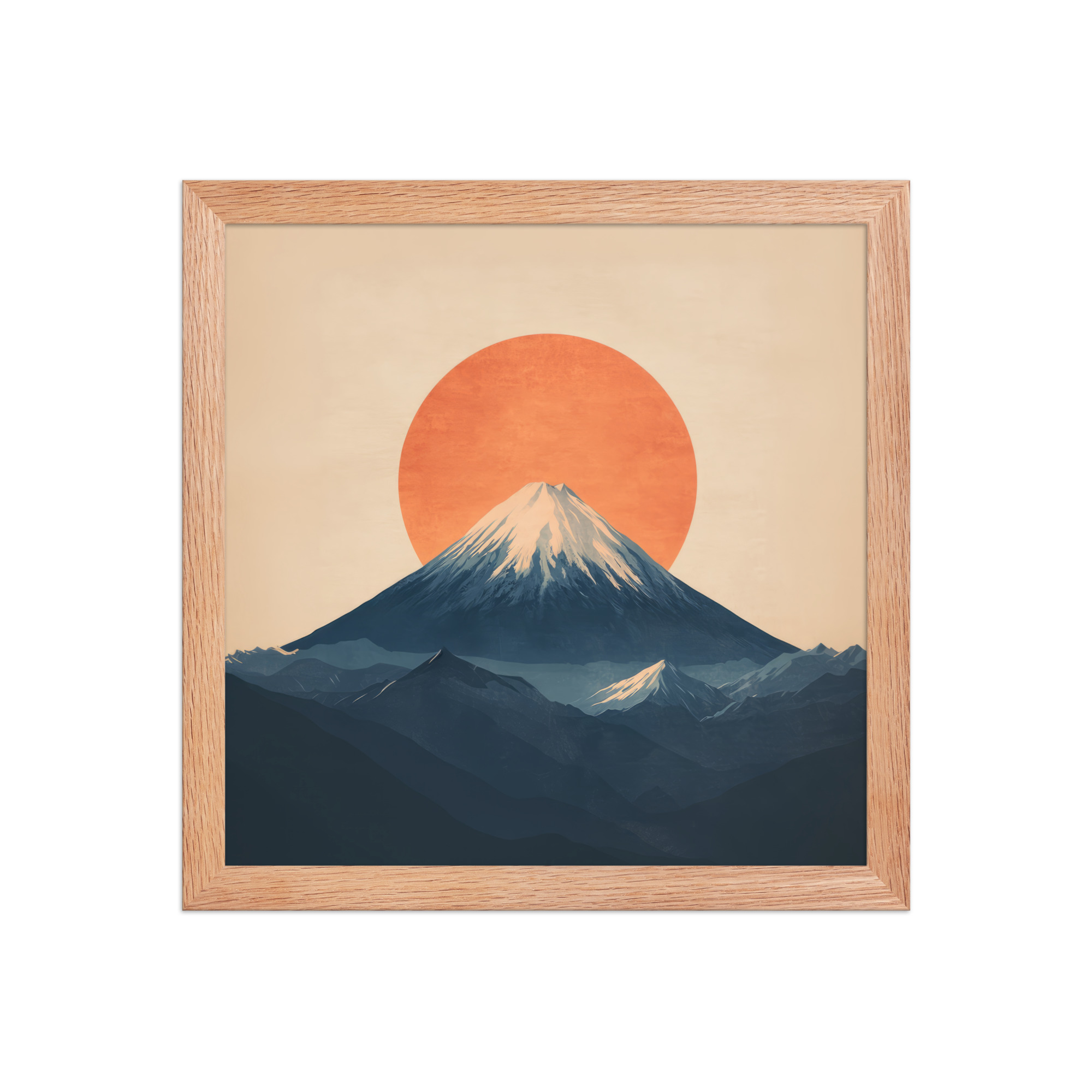 Rising Sun Over Fuji — Minimal Mount Fuji Silhouette Wall Decor — Framed Poster - Image 15